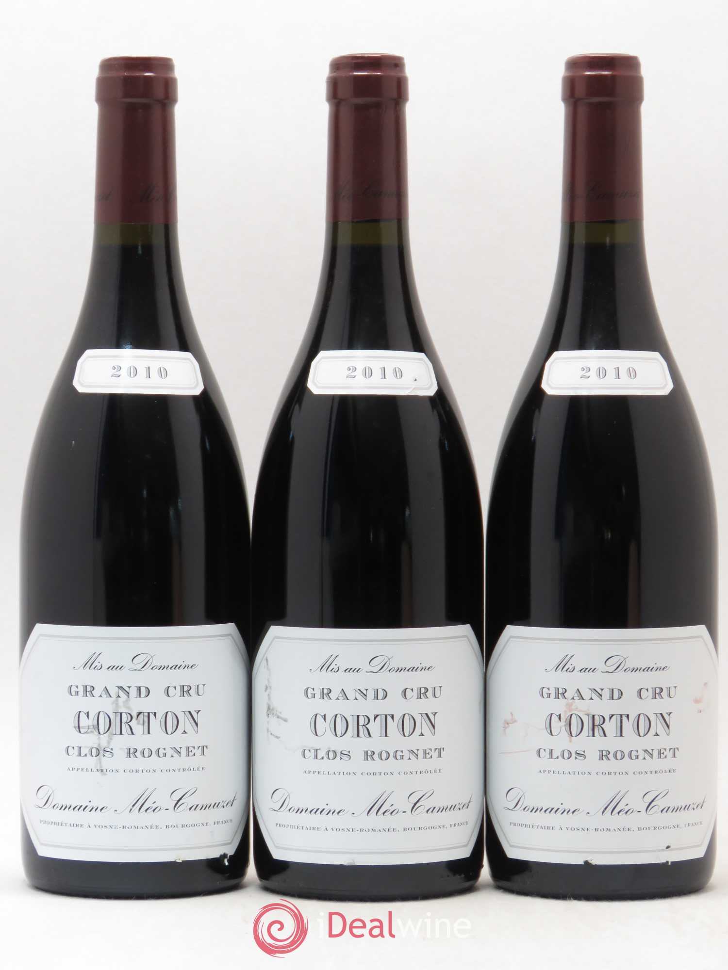 Corton Grand Cru Clos Rognet Méo-Camuzet (Domaine) 2010 - Lot de 3 bouteilles - 0