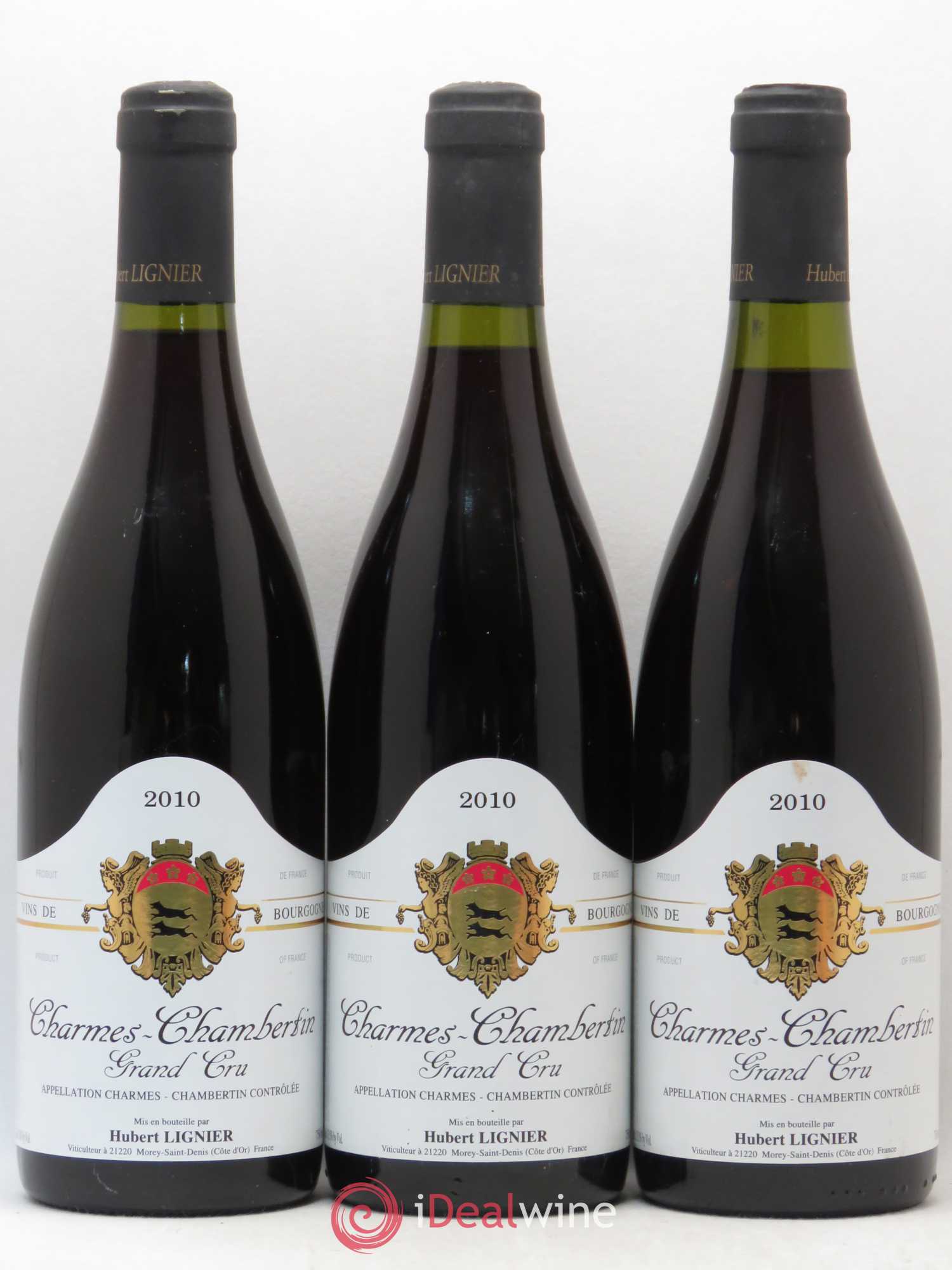 Charmes-Chambertin Grand Cru Hubert Lignier (Domaine) 2010 - Lot de 3 bouteilles - 0
