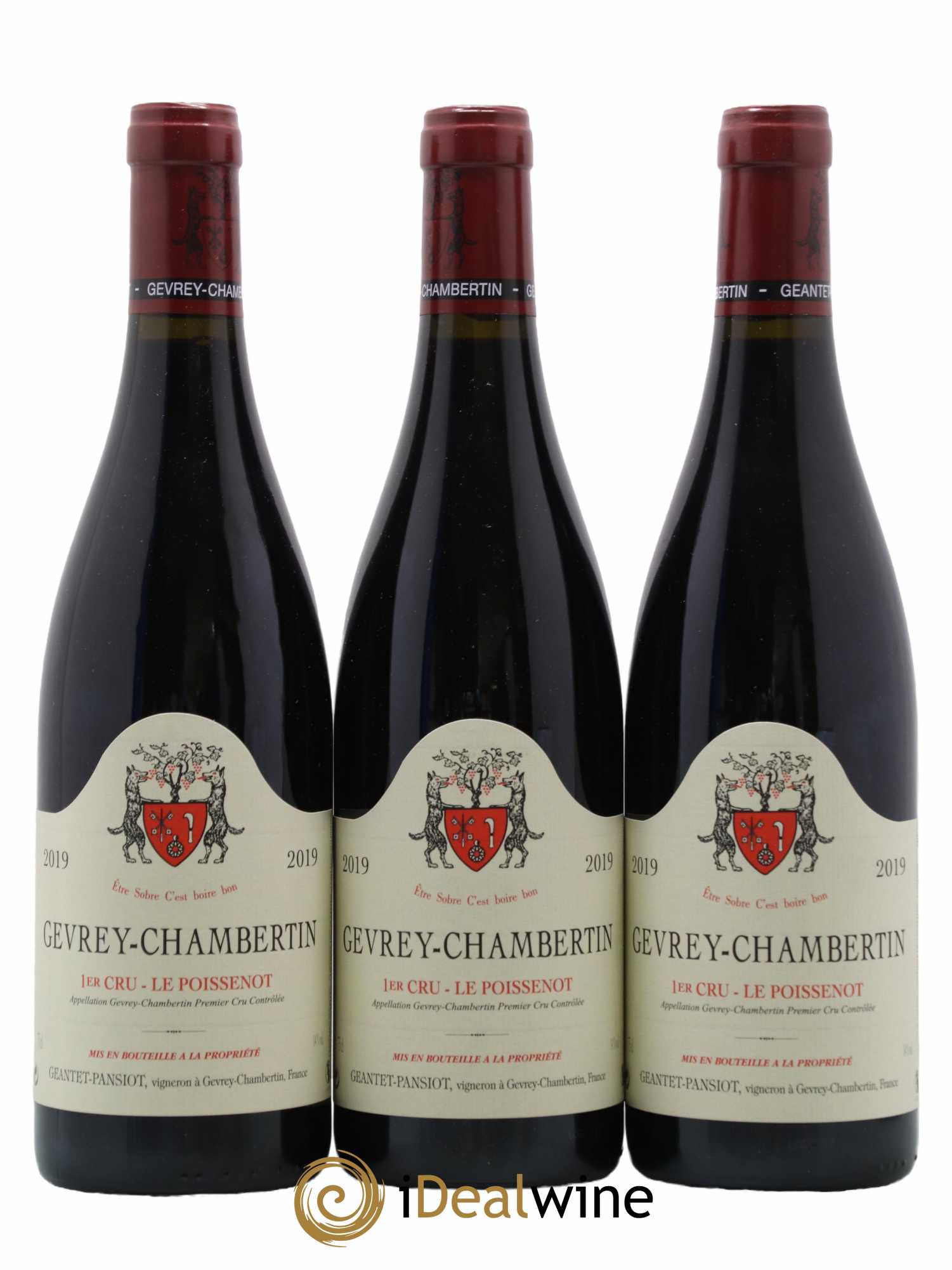 Gevrey-Chambertin 1er Cru Le Poissenot Geantet-Pansiot 2019 - Lot de 3 bouteilles - 0