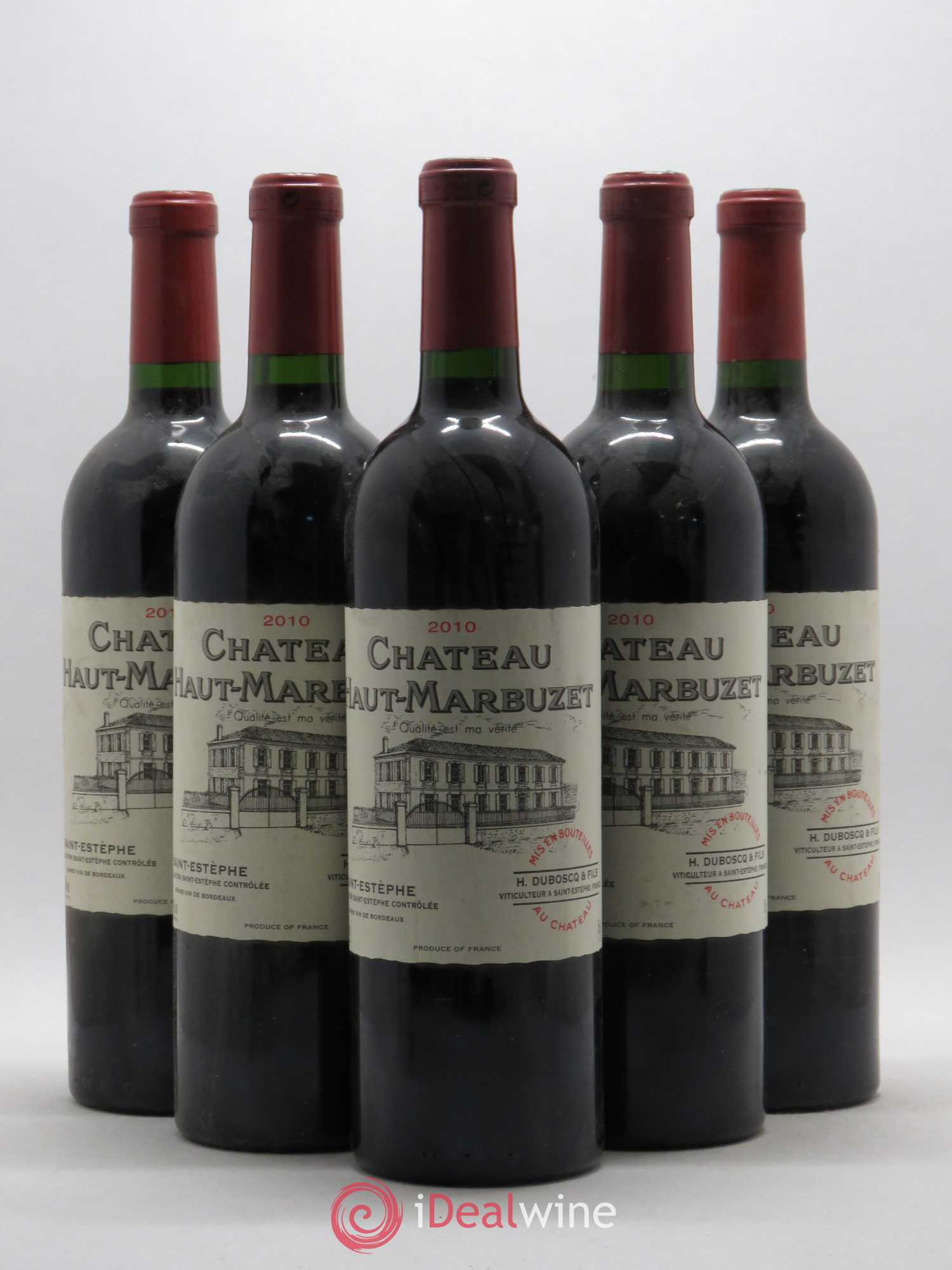 Château Haut Marbuzet 2010 - Lot de 5 bouteilles - 0