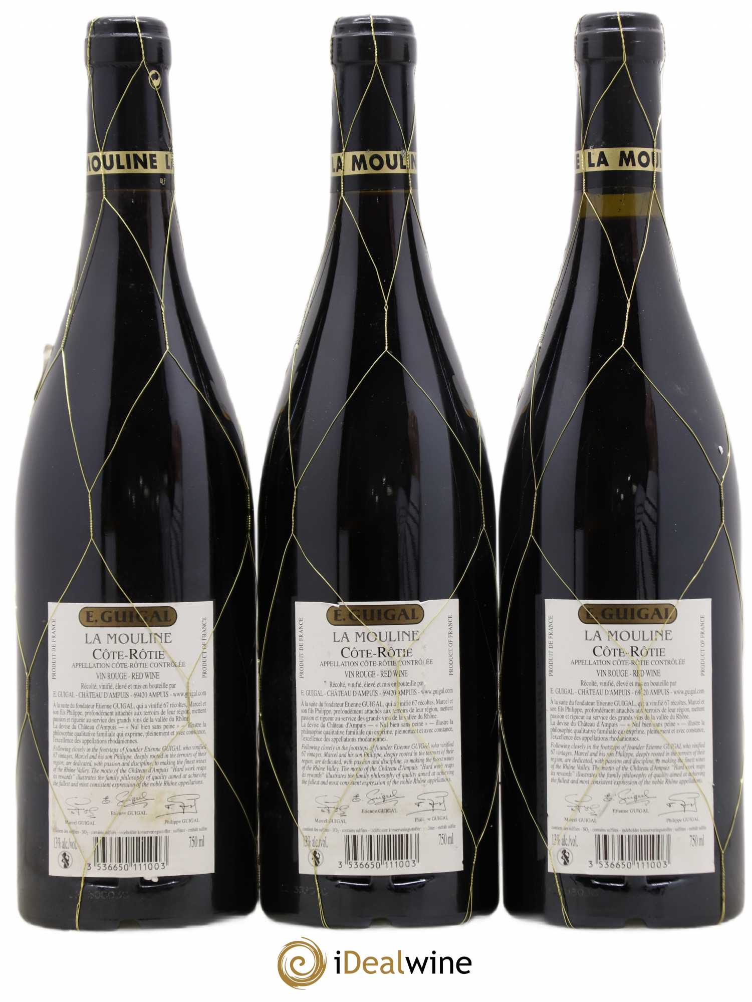 Côte-Rôtie La Mouline Guigal 2004 - Lot de 3 bouteilles - 1