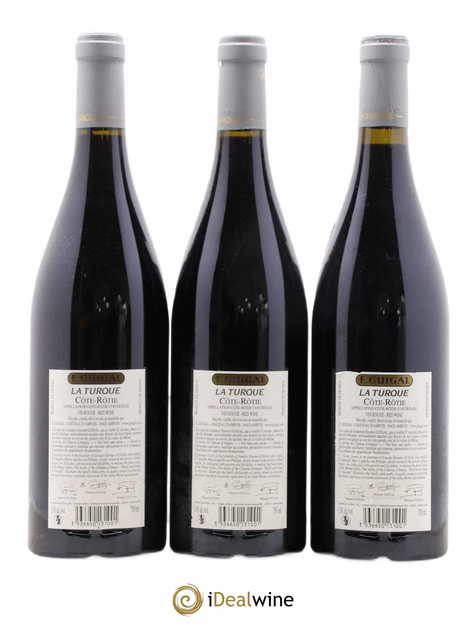 Côte-Rôtie La Turque Guigal 2004 - Lot de 3 bouteilles - 1