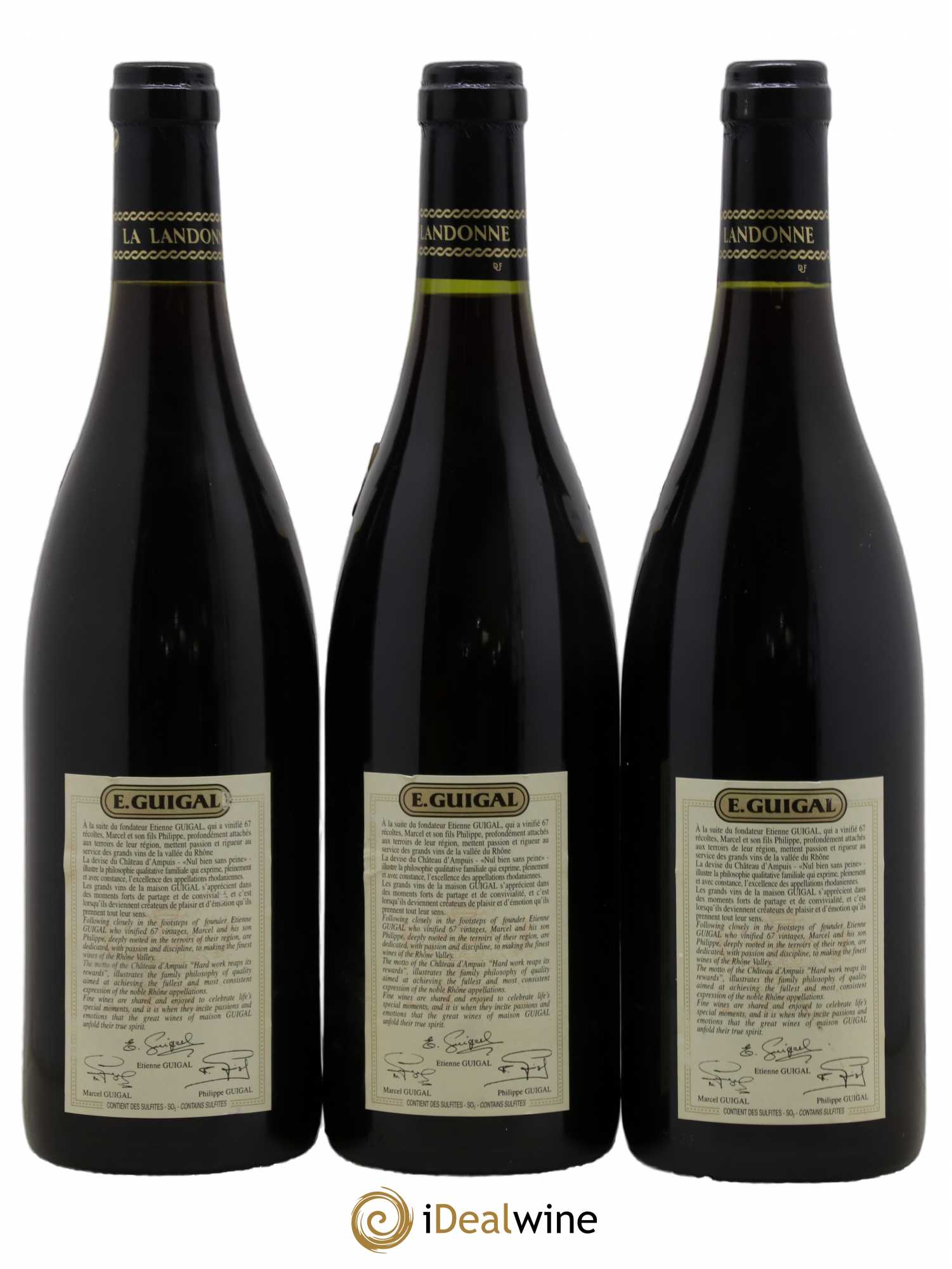 Côte-Rôtie La Landonne Guigal 2002 - Lot de 3 bouteilles - 1