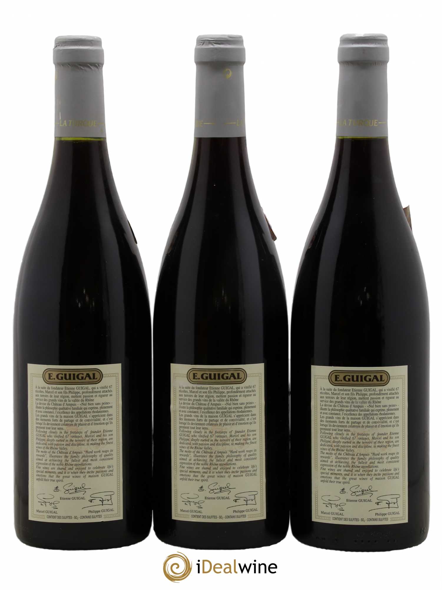 Côte-Rôtie La Turque Guigal 2002 - Lot de 3 bouteilles - 1