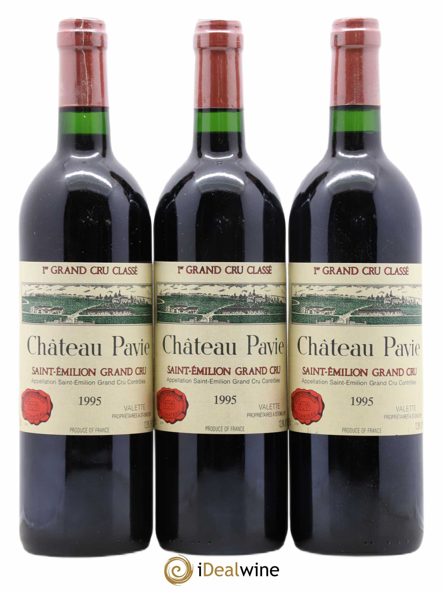Château Pavie 1er Grand Cru Classé A 1995 - Lot de 3 bouteilles - 0