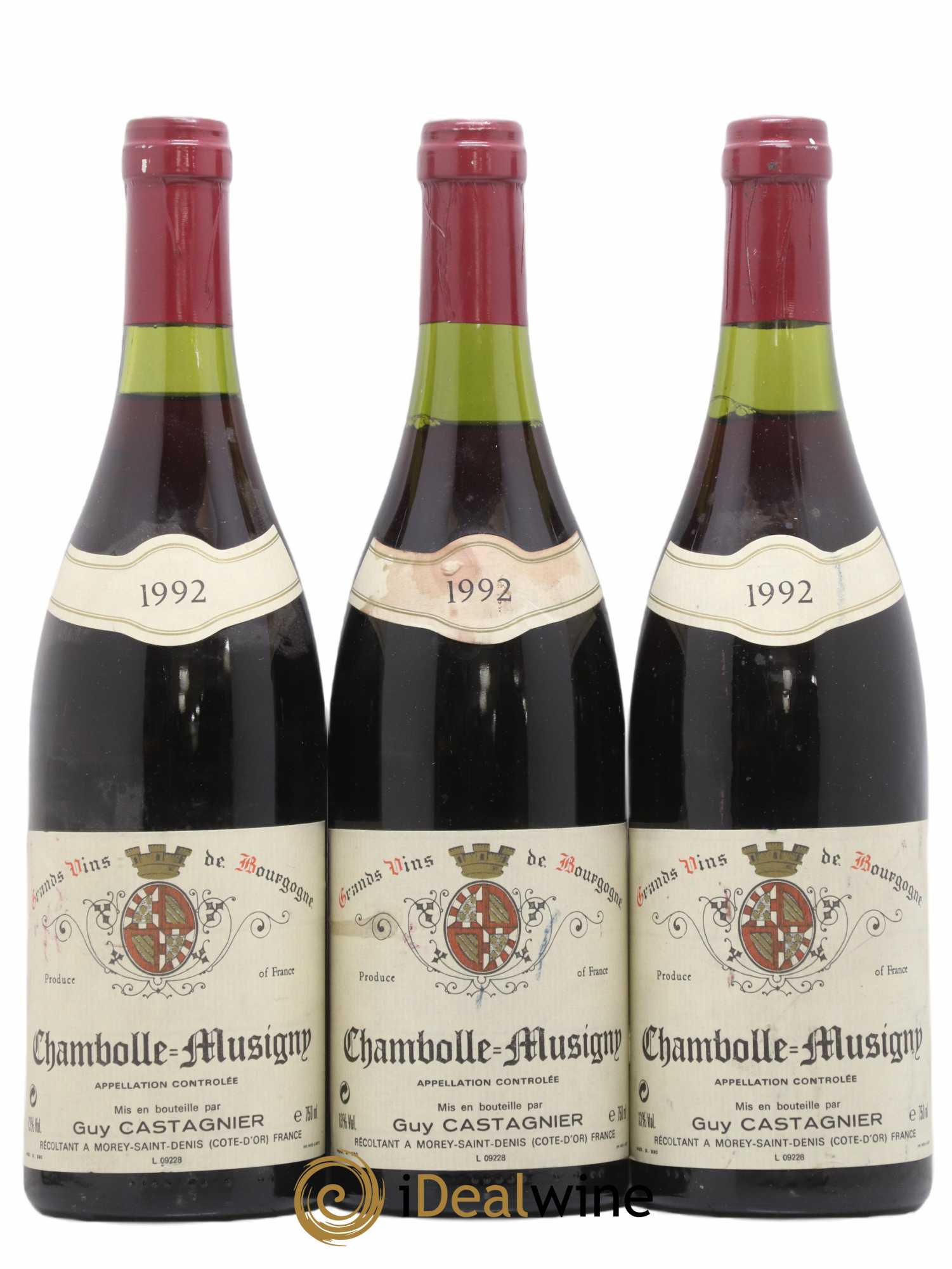 Chambolle-Musigny Castagnier (Domaine) 1992 - Lot de 3 bouteilles - 0