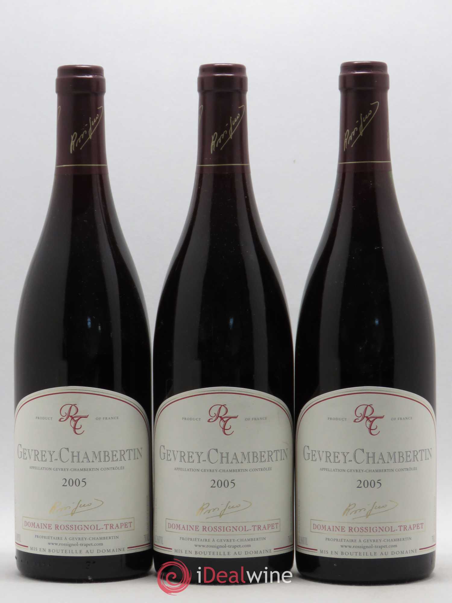 Gevrey-Chambertin Domaine Rossignol Trapet 2005 - Posten von 3 Flaschen - 0