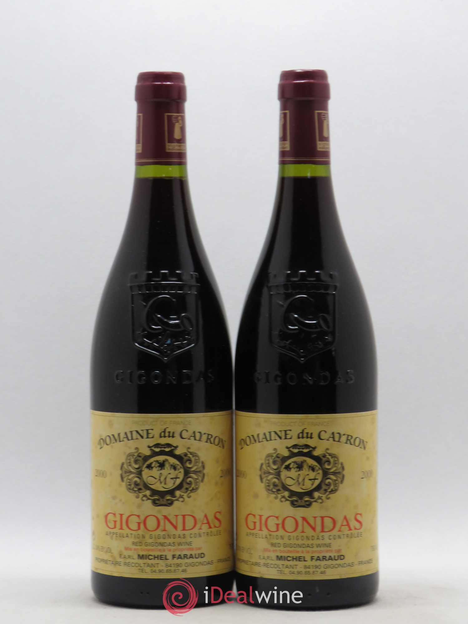 Gigondas Domaine Du Cayron 2000 - Lot de 2 bouteilles - 0