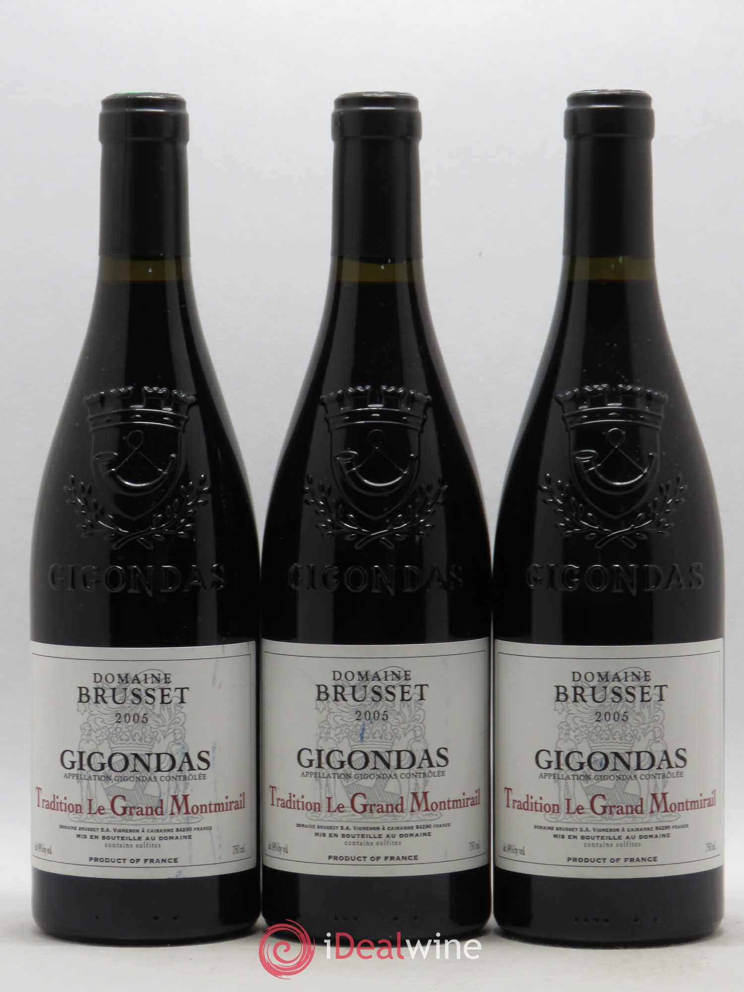 Gigondas Tradition Le Grand Montmirail Domaine Brusset 2005 - Lot de 3 bouteilles - 0