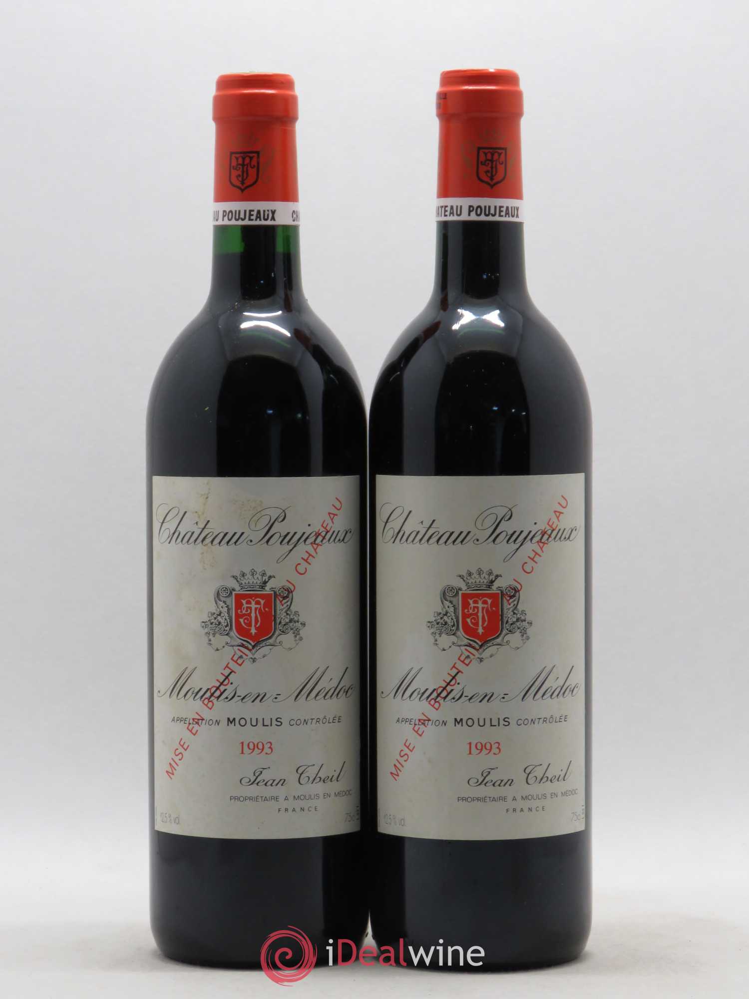 Château Poujeaux 1993 - Lot de 2 bouteilles - 0