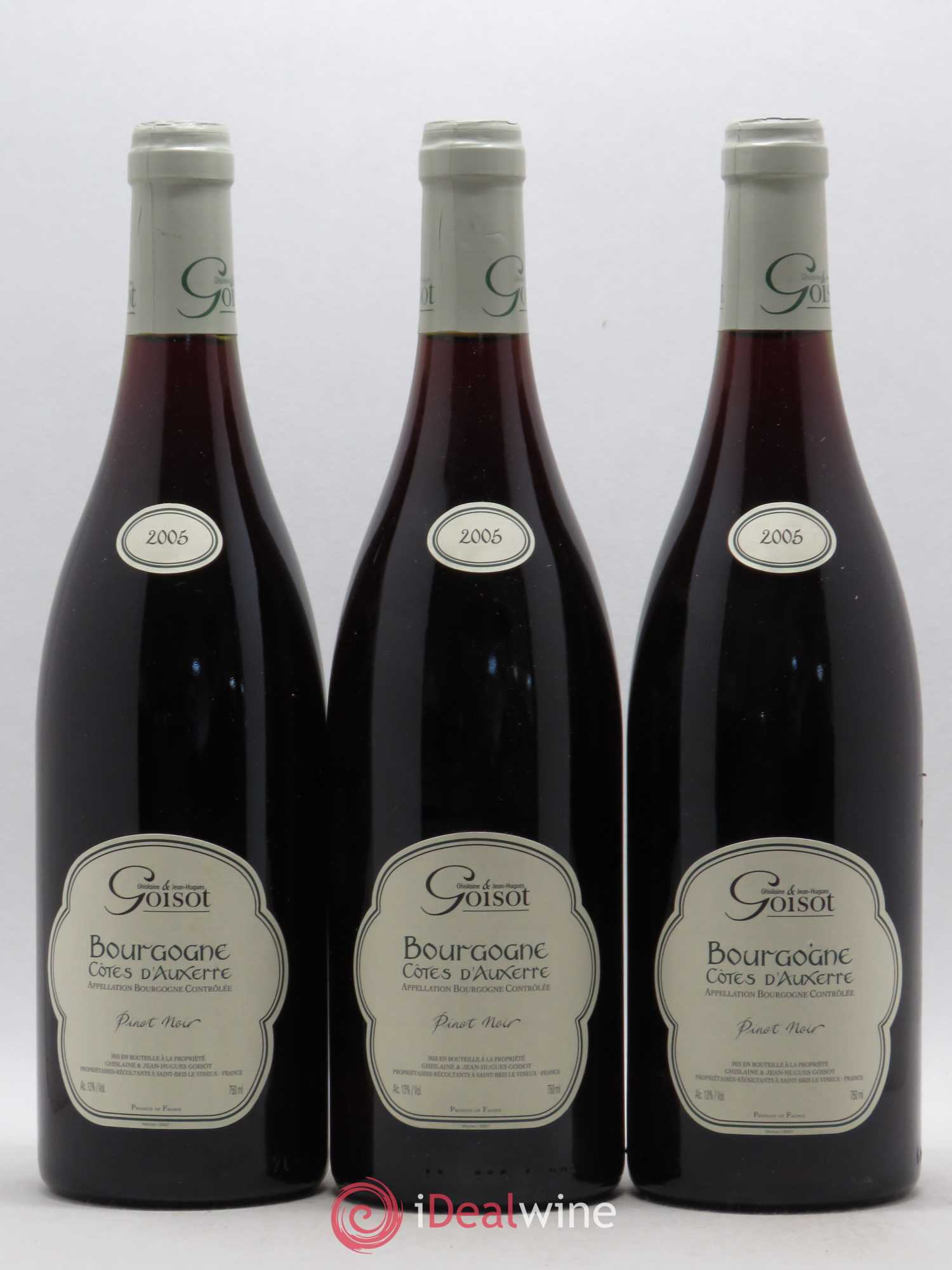 Bourgogne Côtes D'Auxerre Ghislaine et Jean Hugues Goisot 2005 - Posten von 3 Flaschen - 0