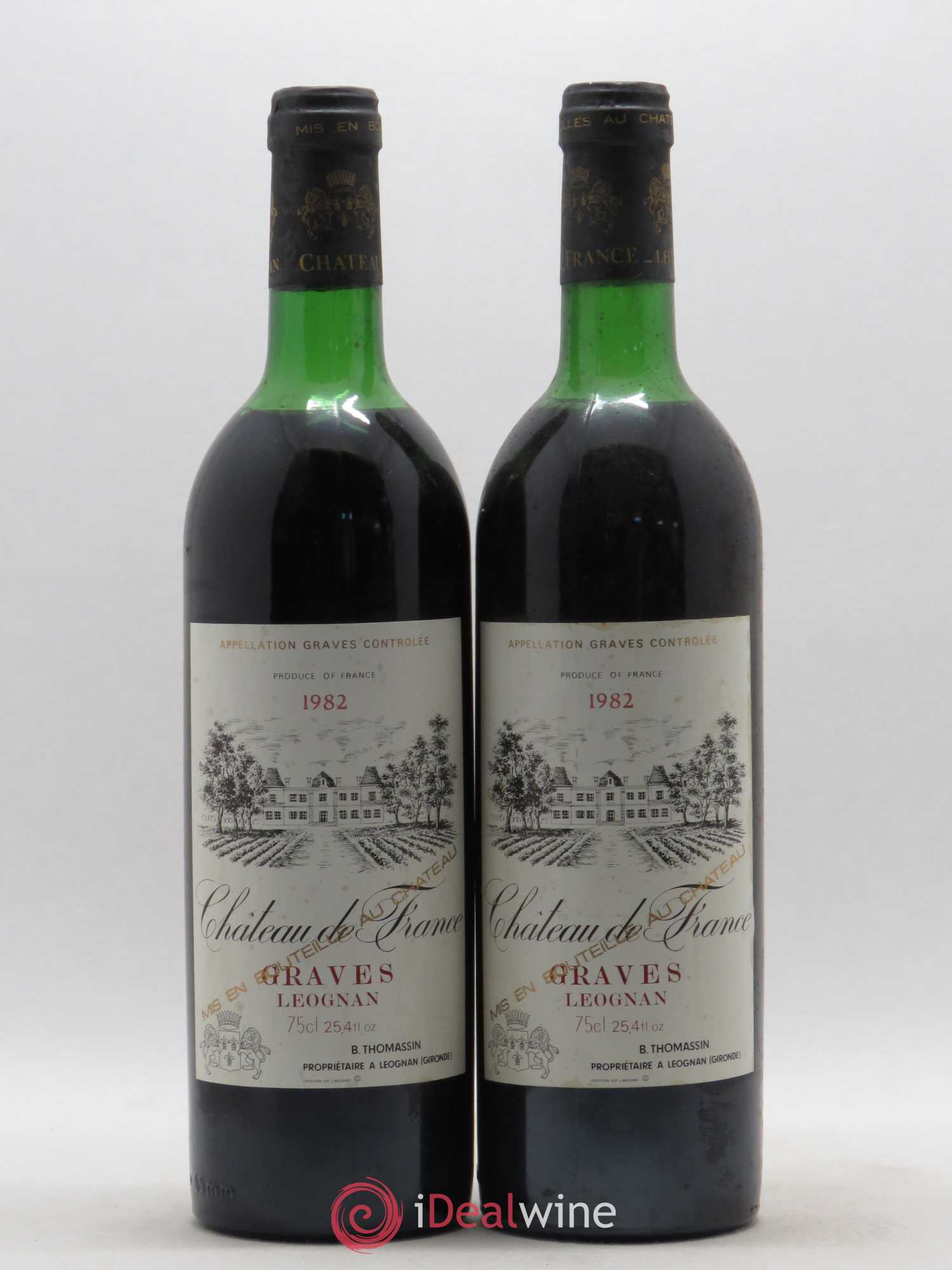 Château de France 1982 - Lot de 2 bouteilles - 0