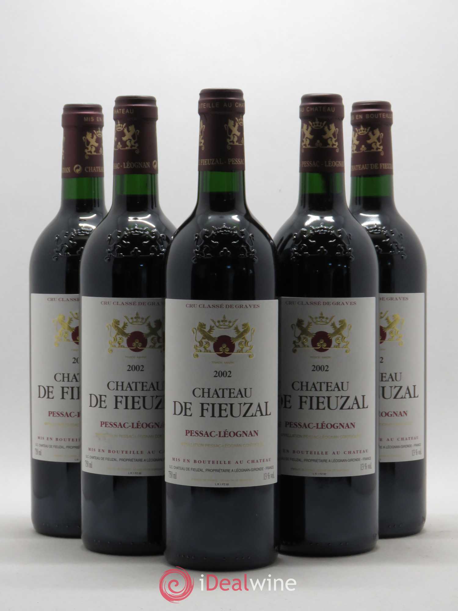 Château de Fieuzal Cru Classé de Graves 2002 - Lot de 5 bouteilles - 0