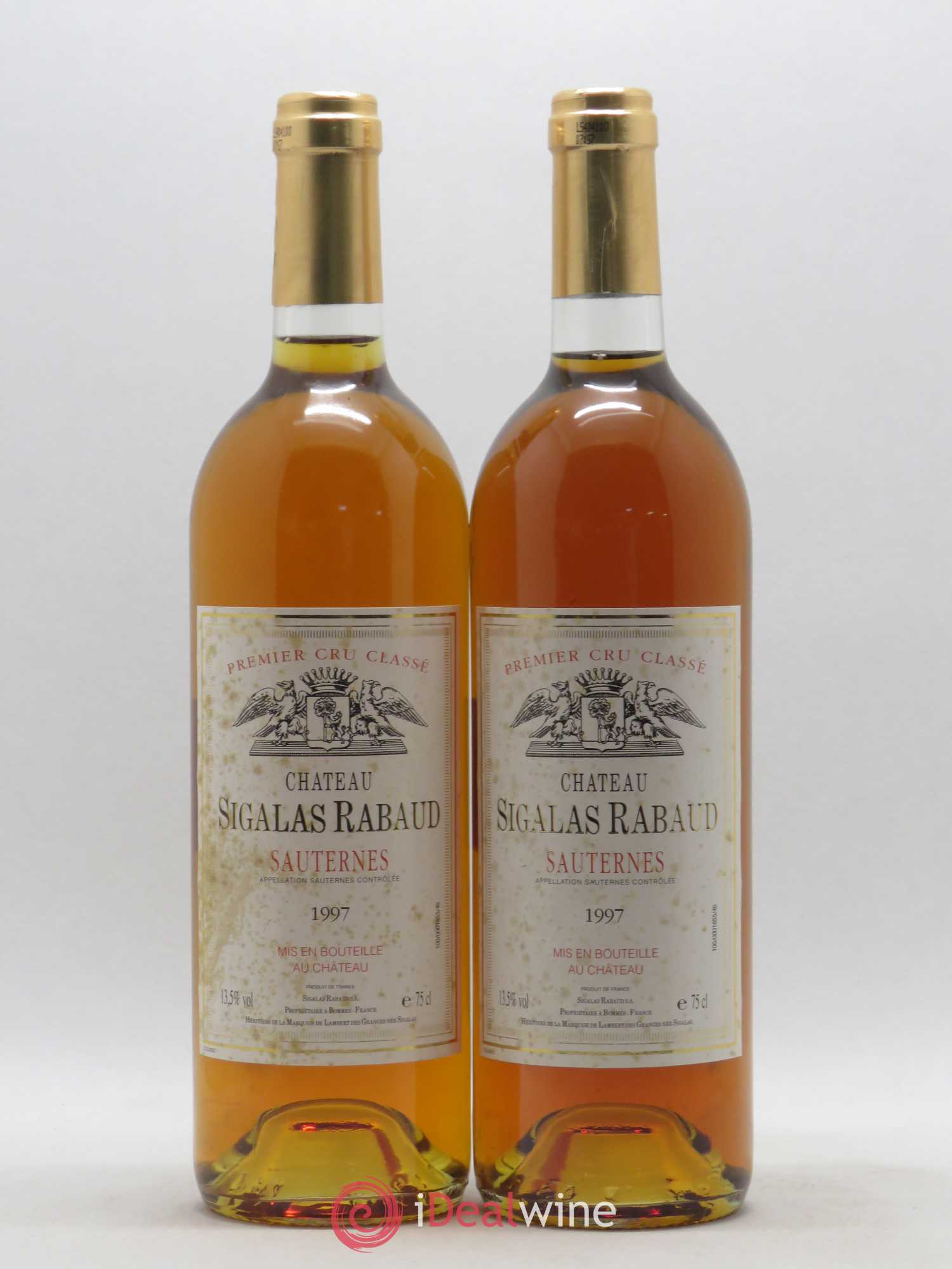 Château Sigalas Rabaud 1er Grand Cru Classé 1997 - Lotto di 2 bottiglie - 0