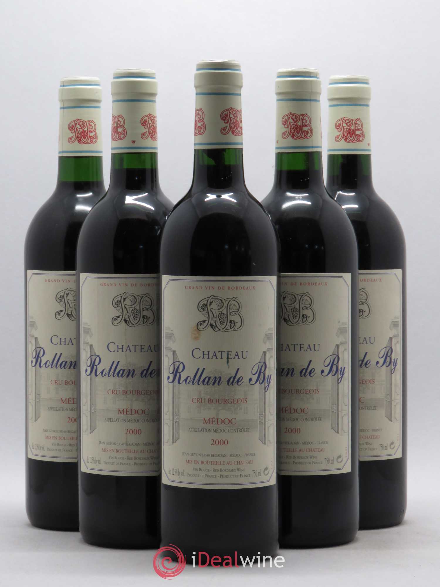 Château Rollan de By Cru Bourgeois 2000 - Lot de 5 bouteilles - 0