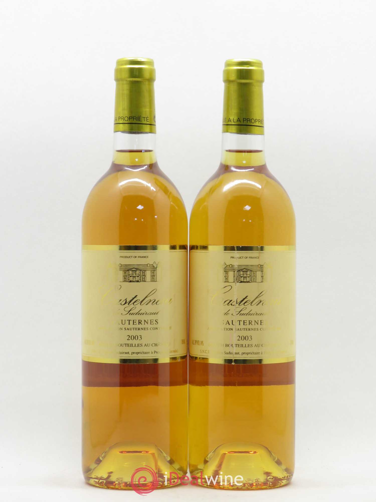 Sauternes Castelnau de Suduiraut Château Suduiraut 2003 - Posten von 2 Flaschen - 0