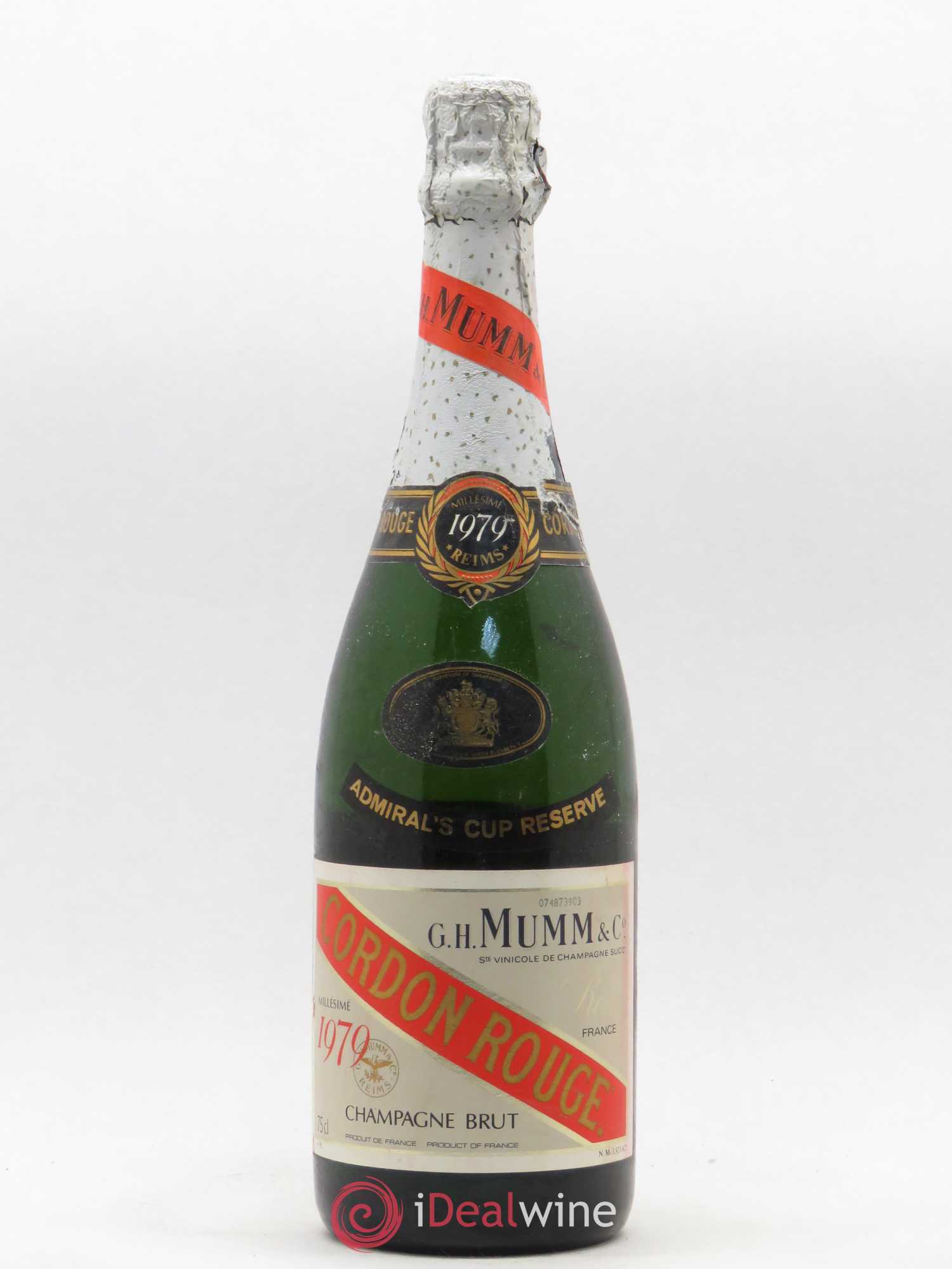 Champagne Mumm Cordon Rouge Admiral's Cup 1979 - Lot de 1 bouteille - 0