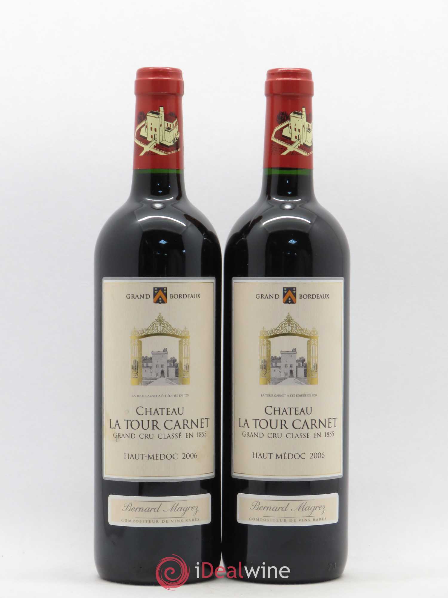 Château la Tour Carnet 4ème Grand Cru Classé 2006 - Lot de 2 bouteilles - 0