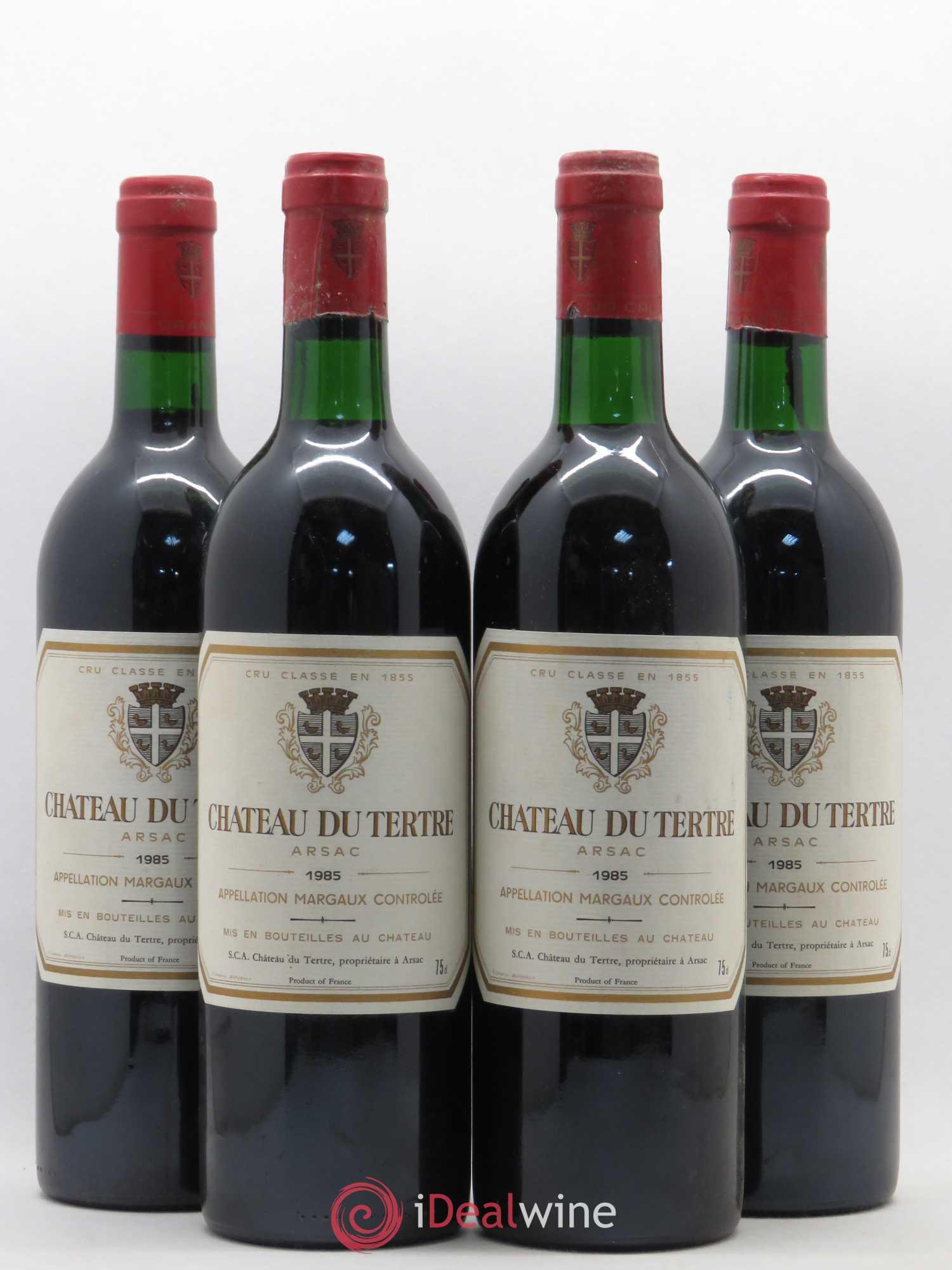 Château du Tertre 5ème Grand Cru Classé 1985 - Lot de 4 bouteilles - 0