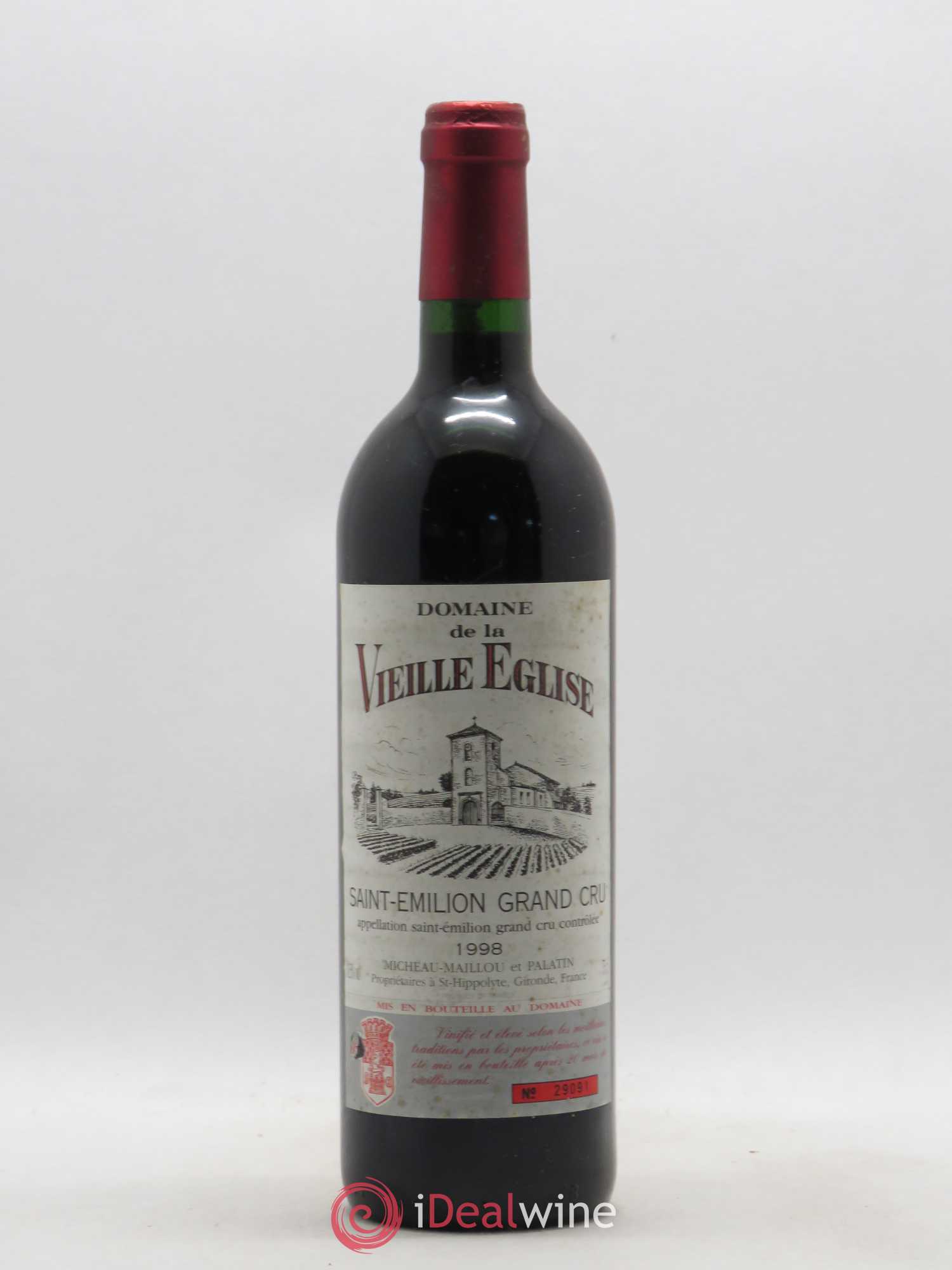 Saint-Émilion Grand Cru Domaine de la Vieille Eglise (sans prix de réserve) 1998 - Posten von 1 Flasche - 0