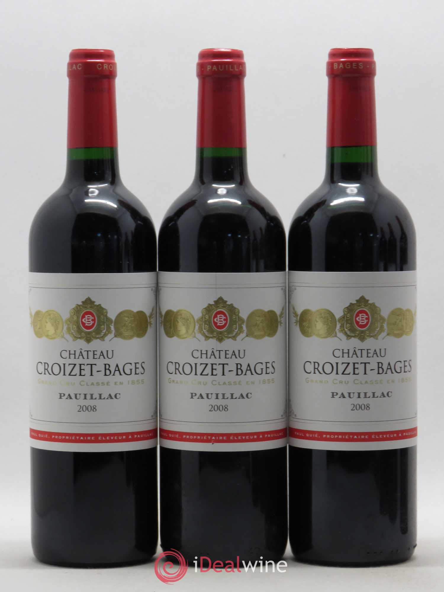 Château Croizet Bages 5ème Grand Cru Classé (sans prix de réserve) 2008 - Lot de 6 bouteilles - 1