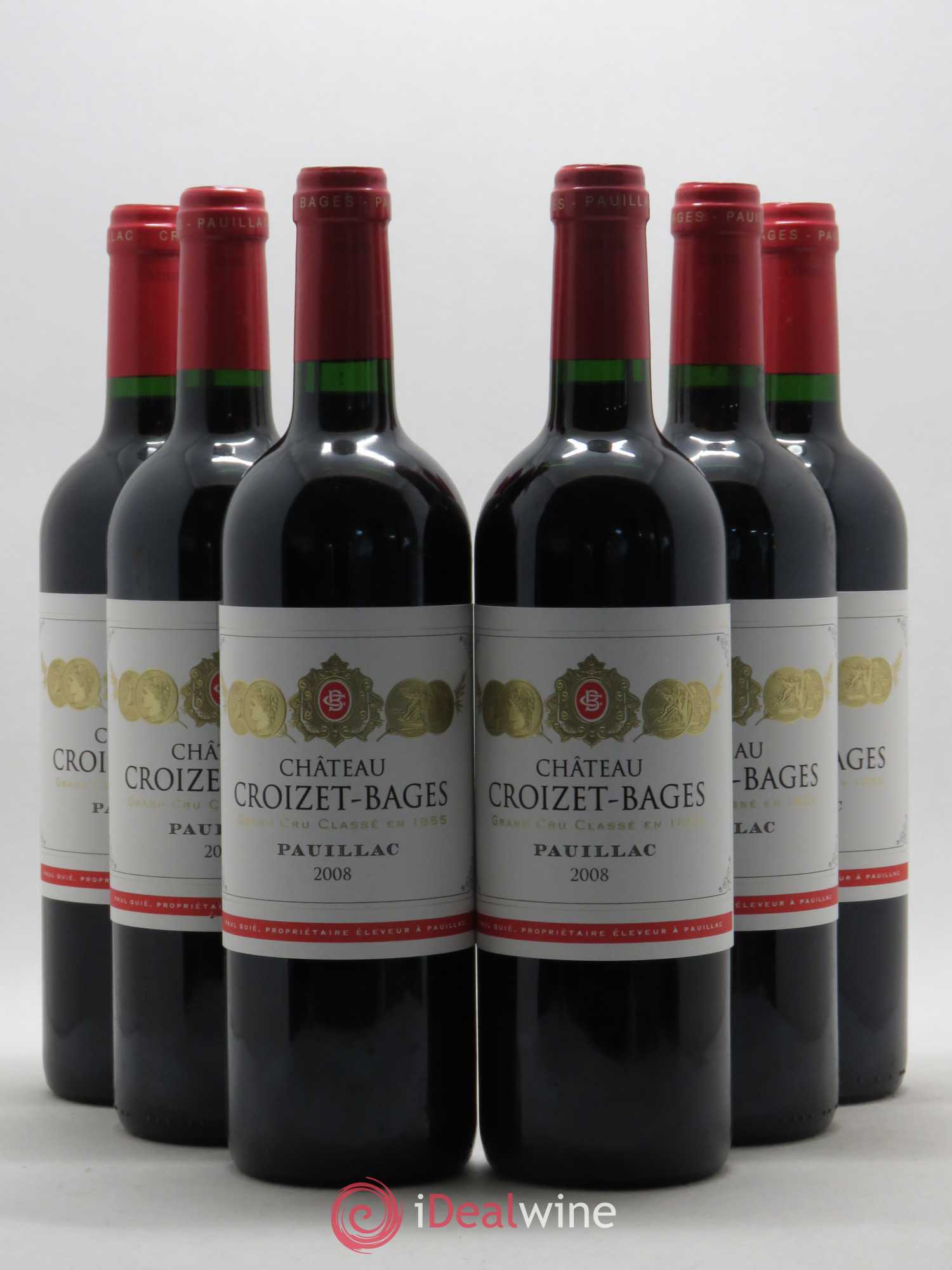 Château Croizet Bages 5ème Grand Cru Classé (sans prix de réserve) 2008 - Lot de 6 bouteilles - 0
