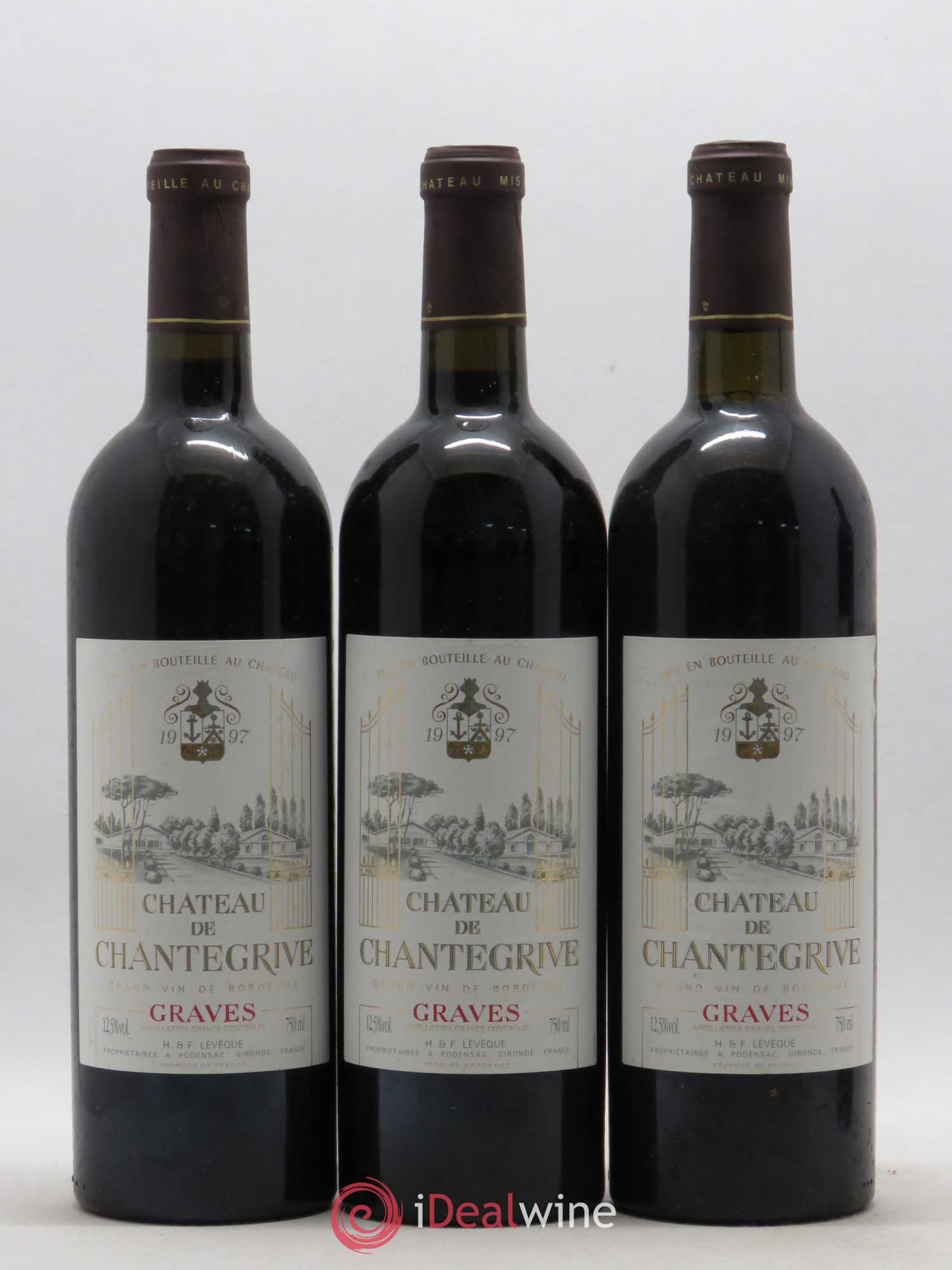 Château de Chantegrive (sans prix de réserve) 1997 - Lot de 6 bouteilles - 1
