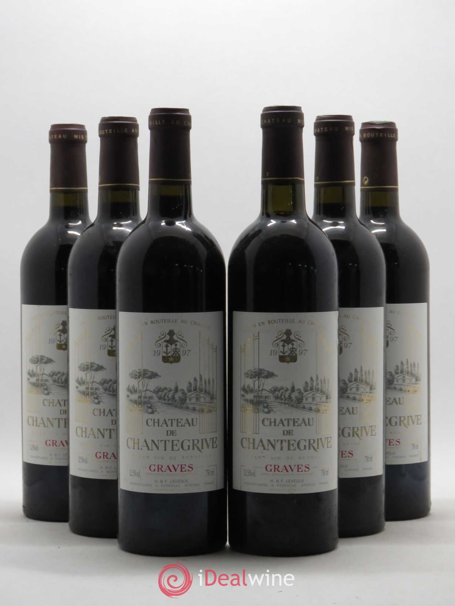 Château de Chantegrive (sans prix de réserve) 1997 - Lot de 6 bouteilles - 0