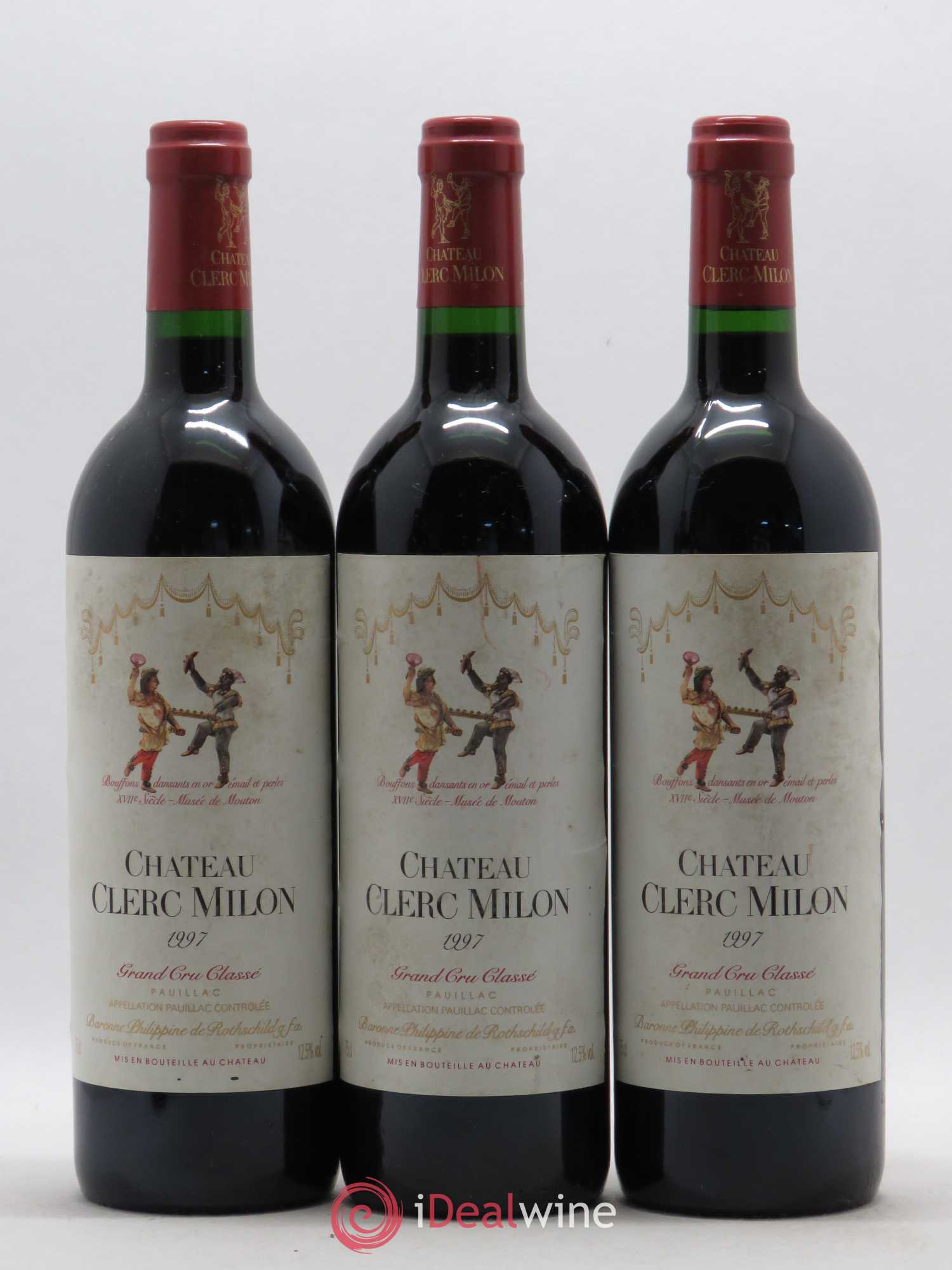 Château Clerc Milon 5ème Grand Cru Classé 1997 - Lot de 5 bouteilles - 1