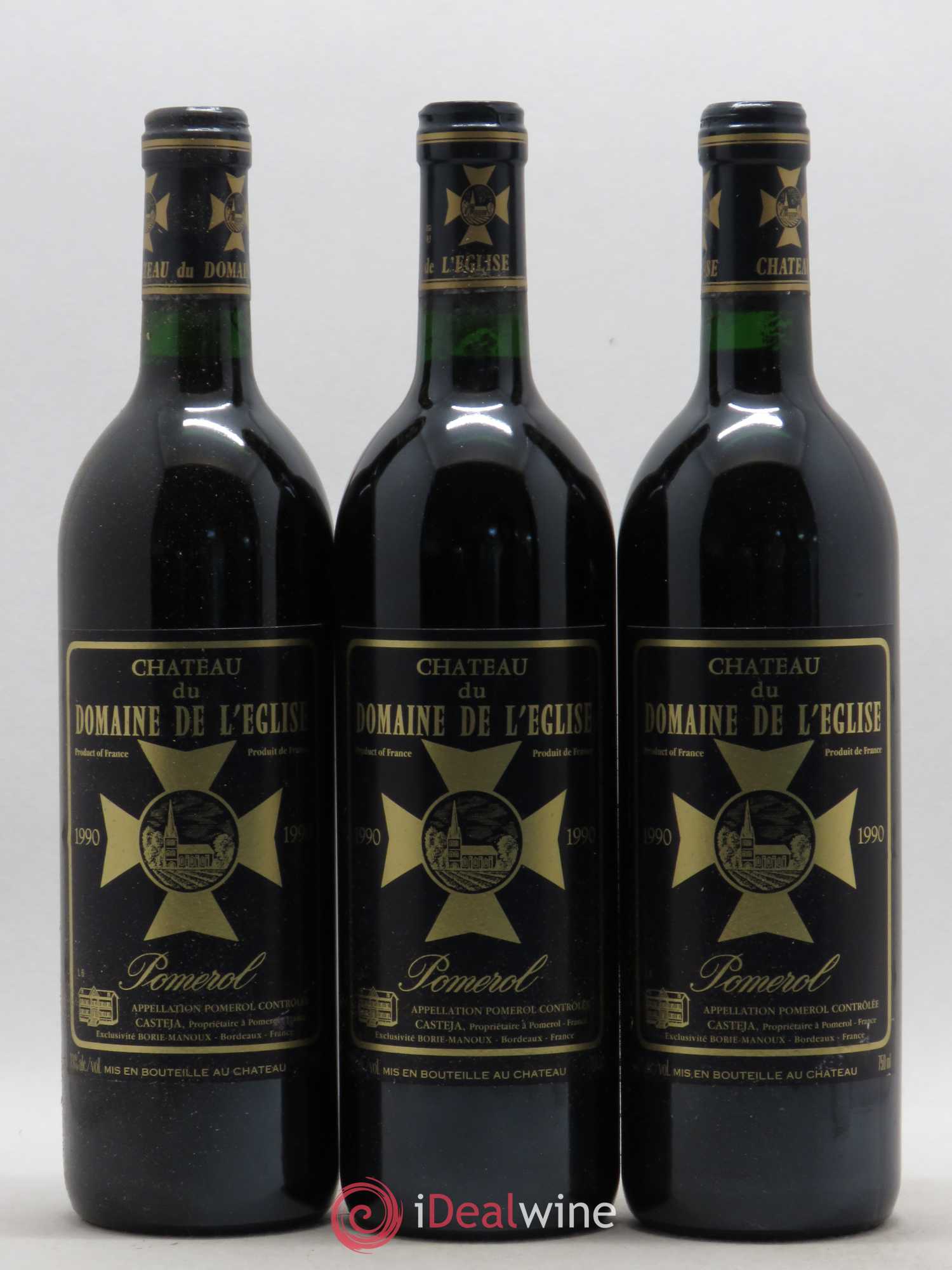 Château du Domaine de l'Église (sans prix de réserve) 1990 - Lot de 3 bouteilles - 0