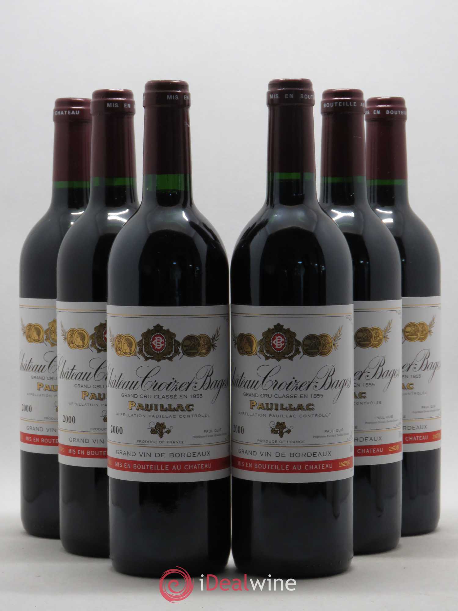 Château Croizet Bages 5ème Grand Cru Classé 2000 - Lot de 6 bouteilles - 0