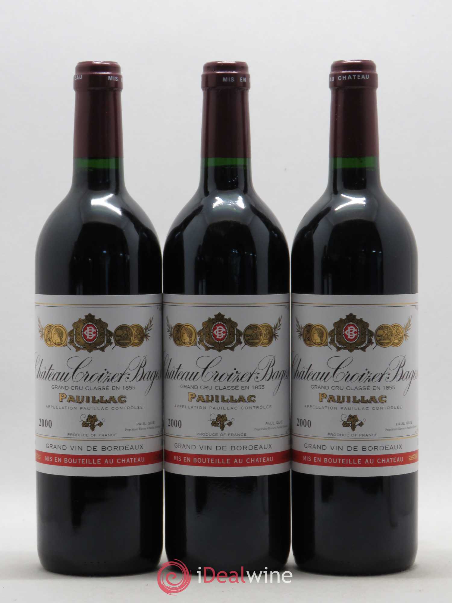 Château Croizet Bages 5ème Grand Cru Classé 2000 - Lot de 5 bouteilles - 1