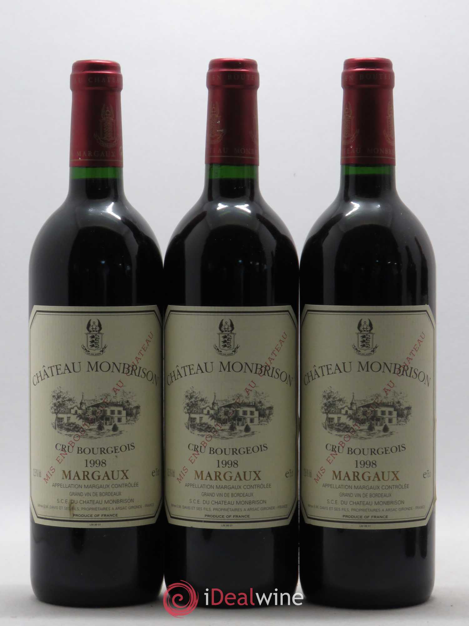Château Monbrison 1998 - Lot de 12 bouteilles - 1