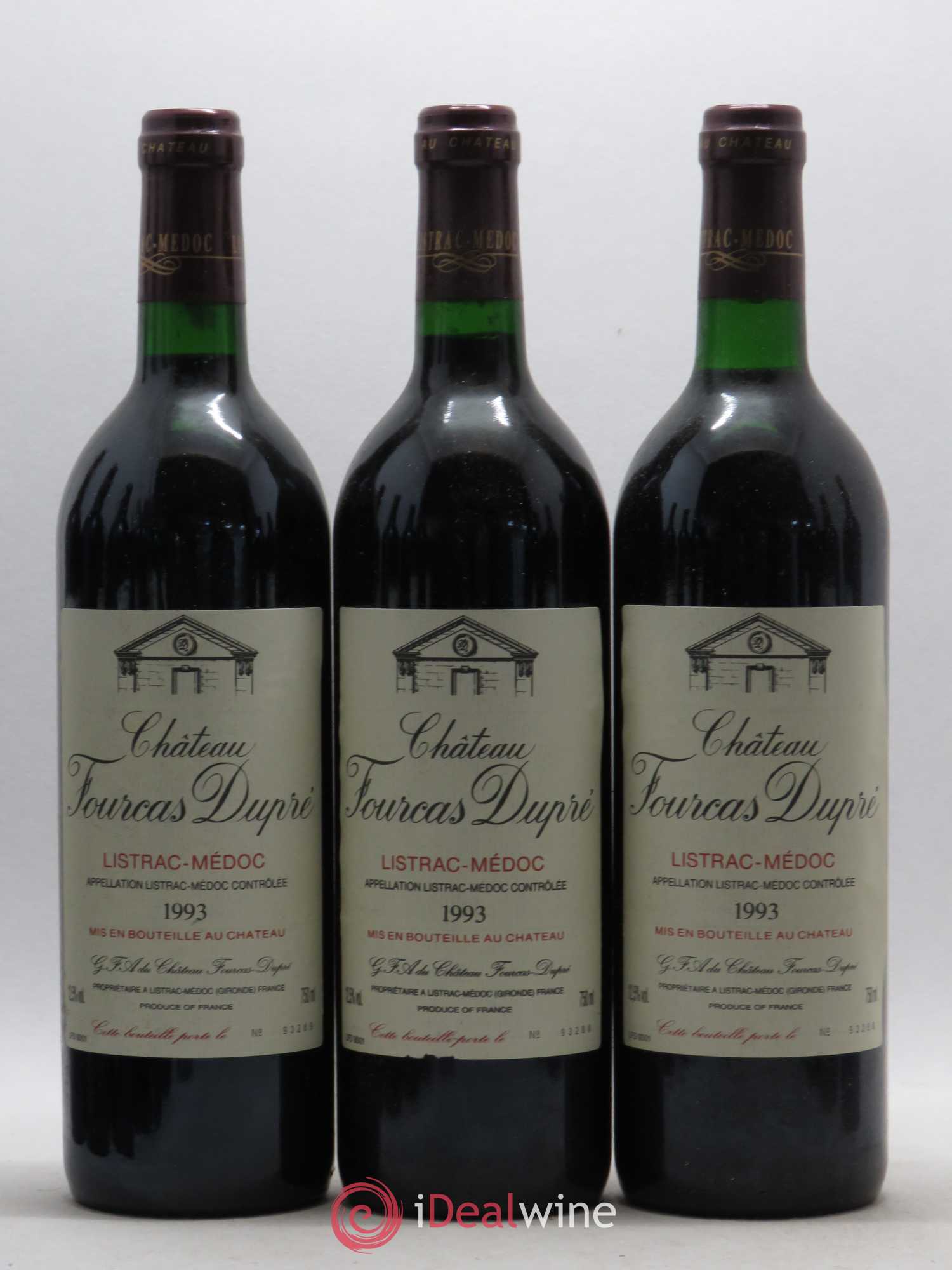 Château Fourcas Dupré 1993 - Lot of 12 bottles - 1