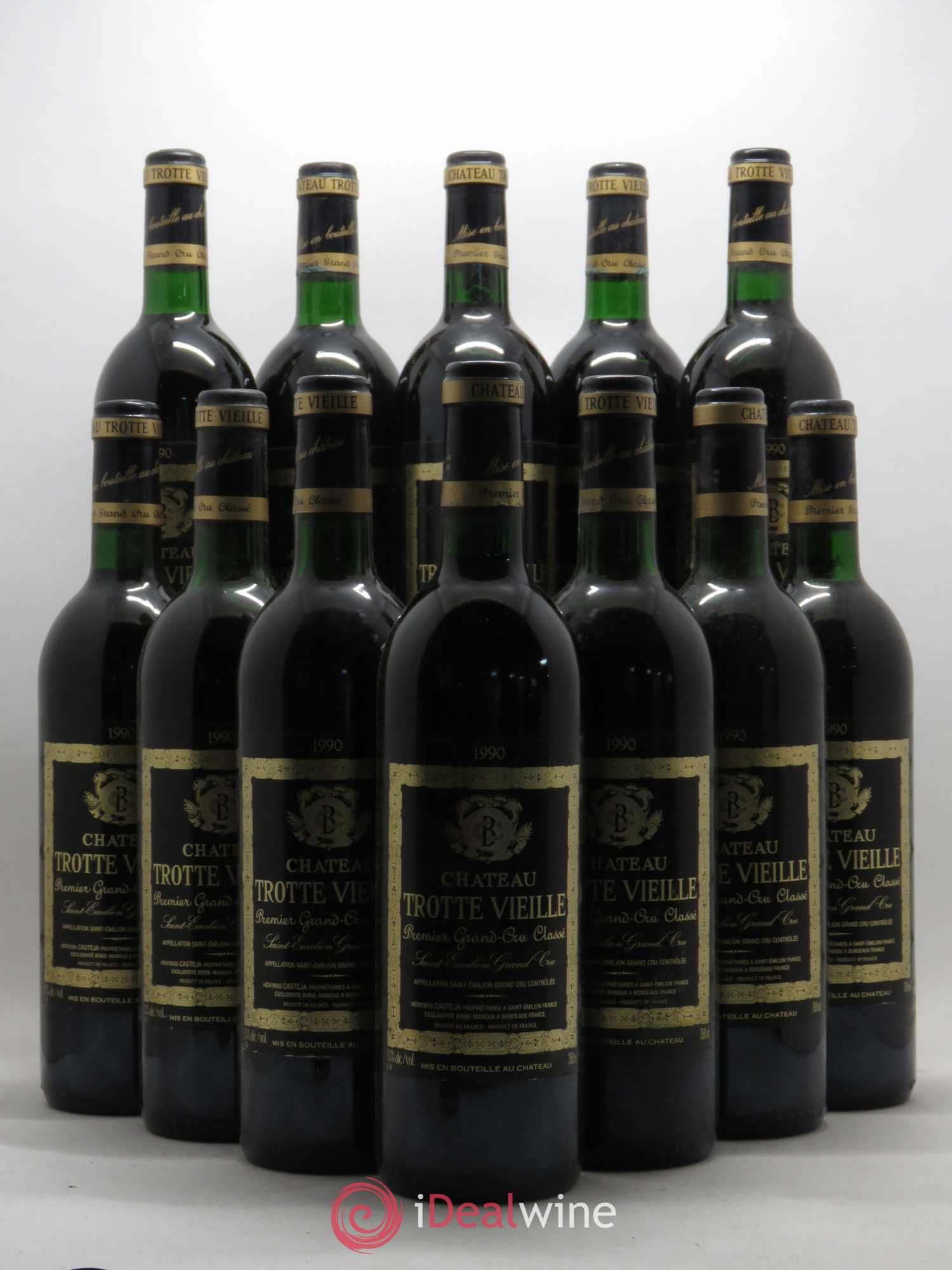 Château Trotte Vieille 1er Grand Cru Classé B 1990 - Lot de 12 bouteilles - 0