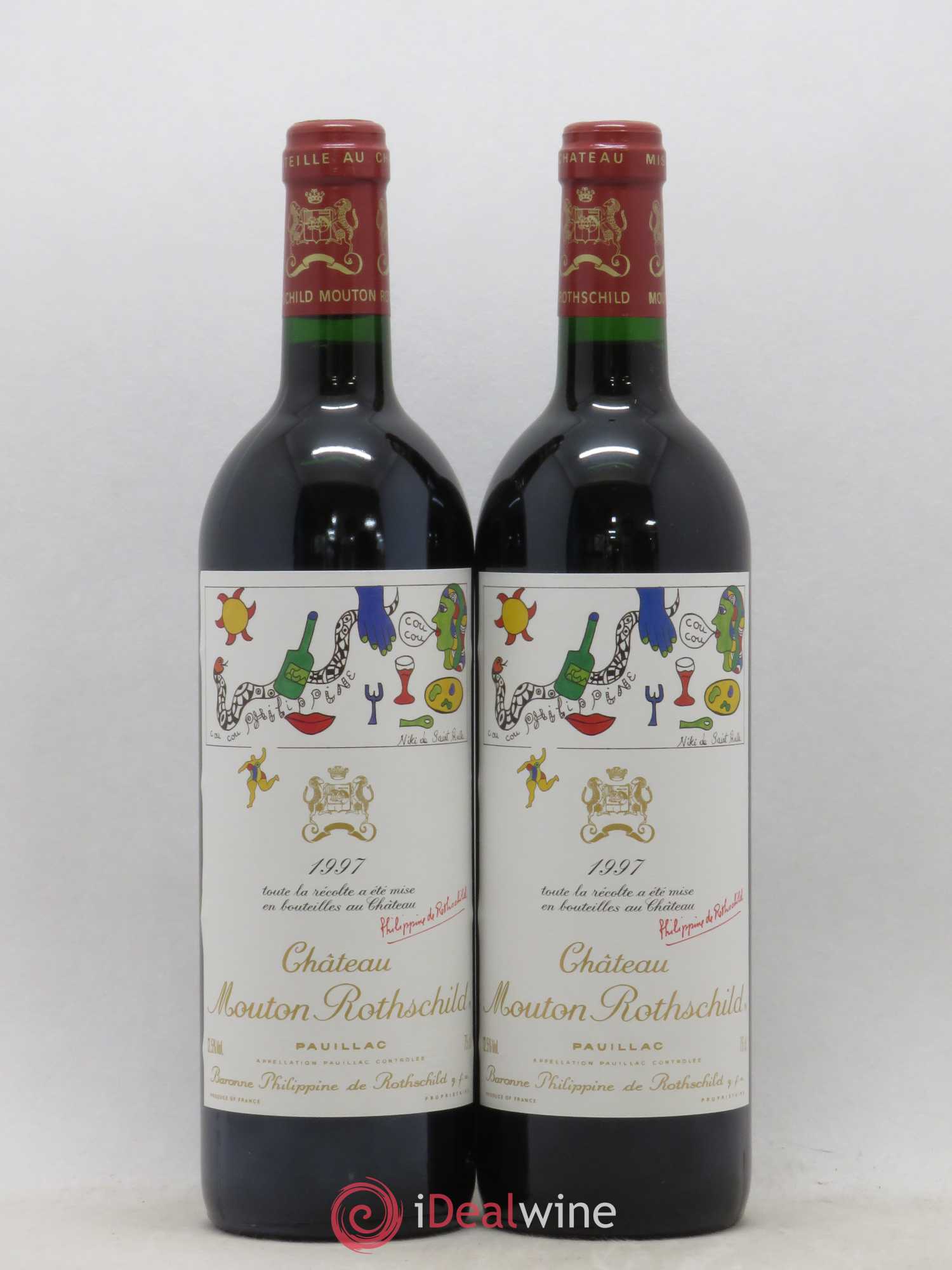 Château Mouton Rothschild 1er Grand Cru Classé 1997 - Lot de 2 bouteilles - 0