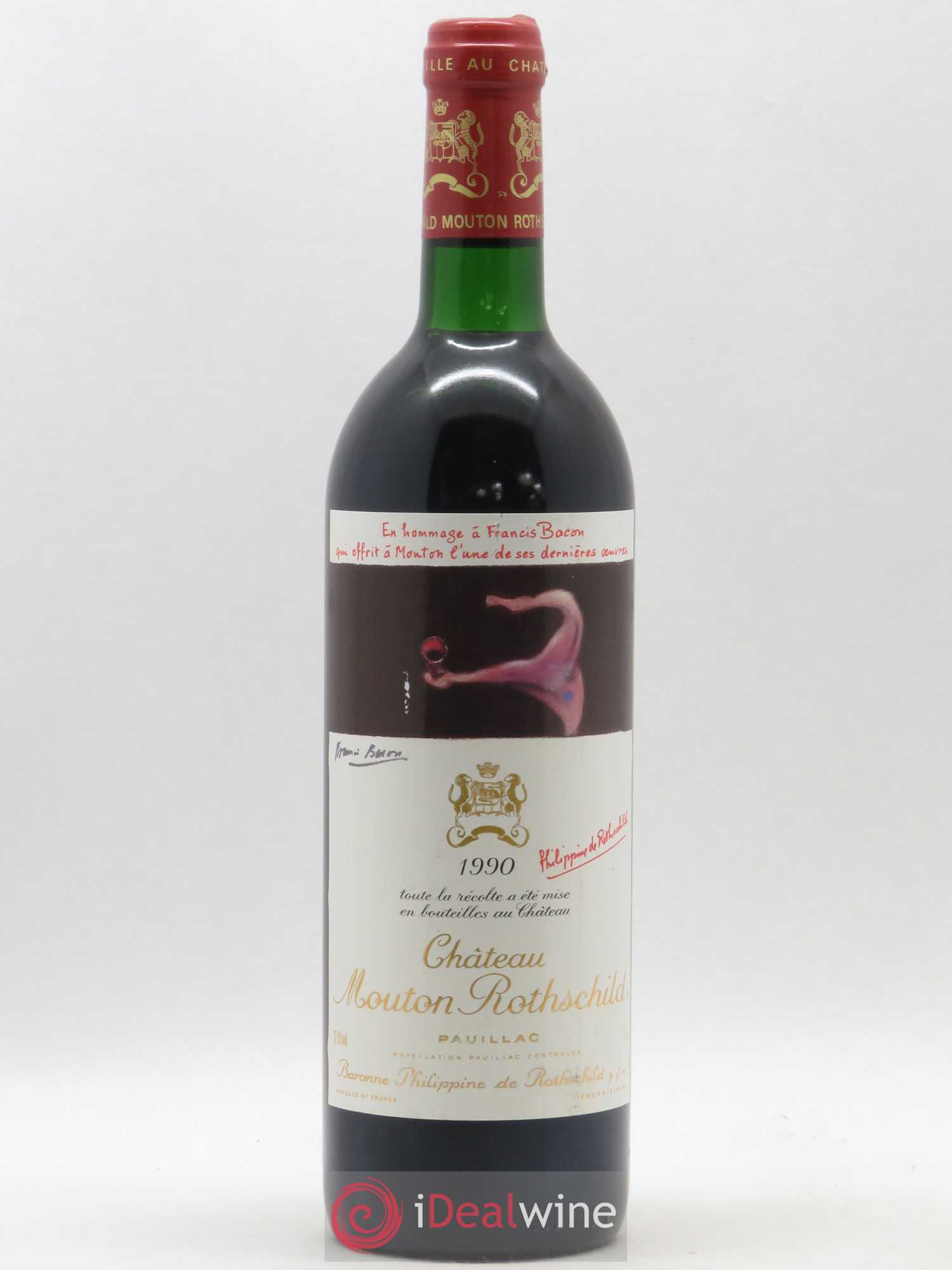 Château Mouton Rothschild 1er Grand Cru Classé 1990 - Lot de 1 bouteille - 0