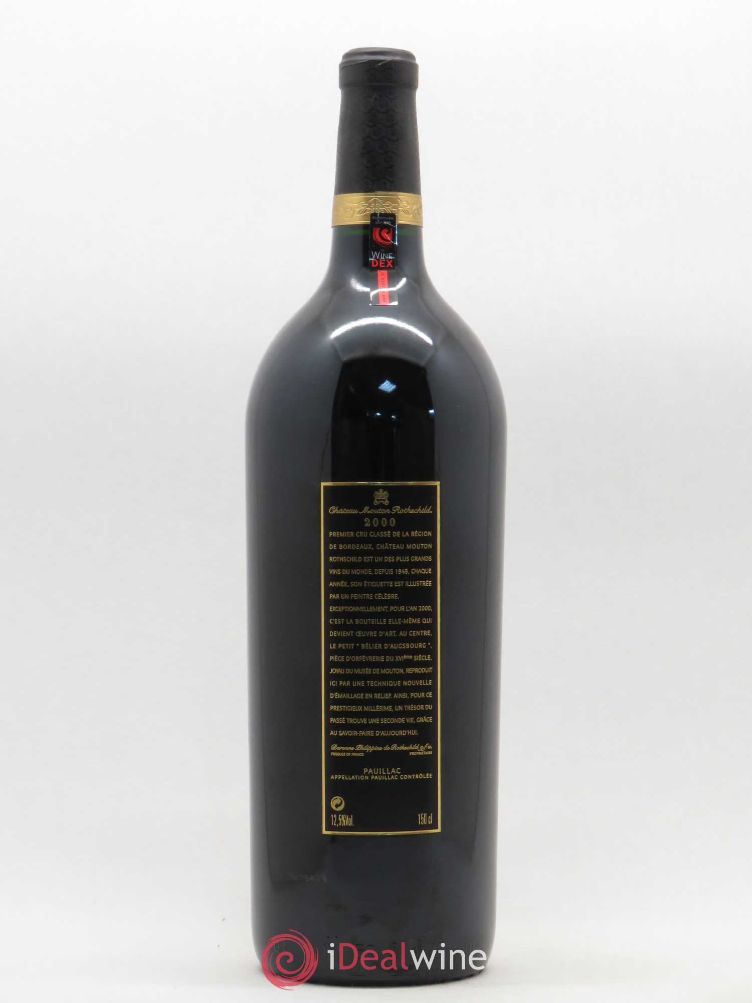 Château Mouton Rothschild 1er Grand Cru Classé 2000 - Lot de 1 magnum - 1