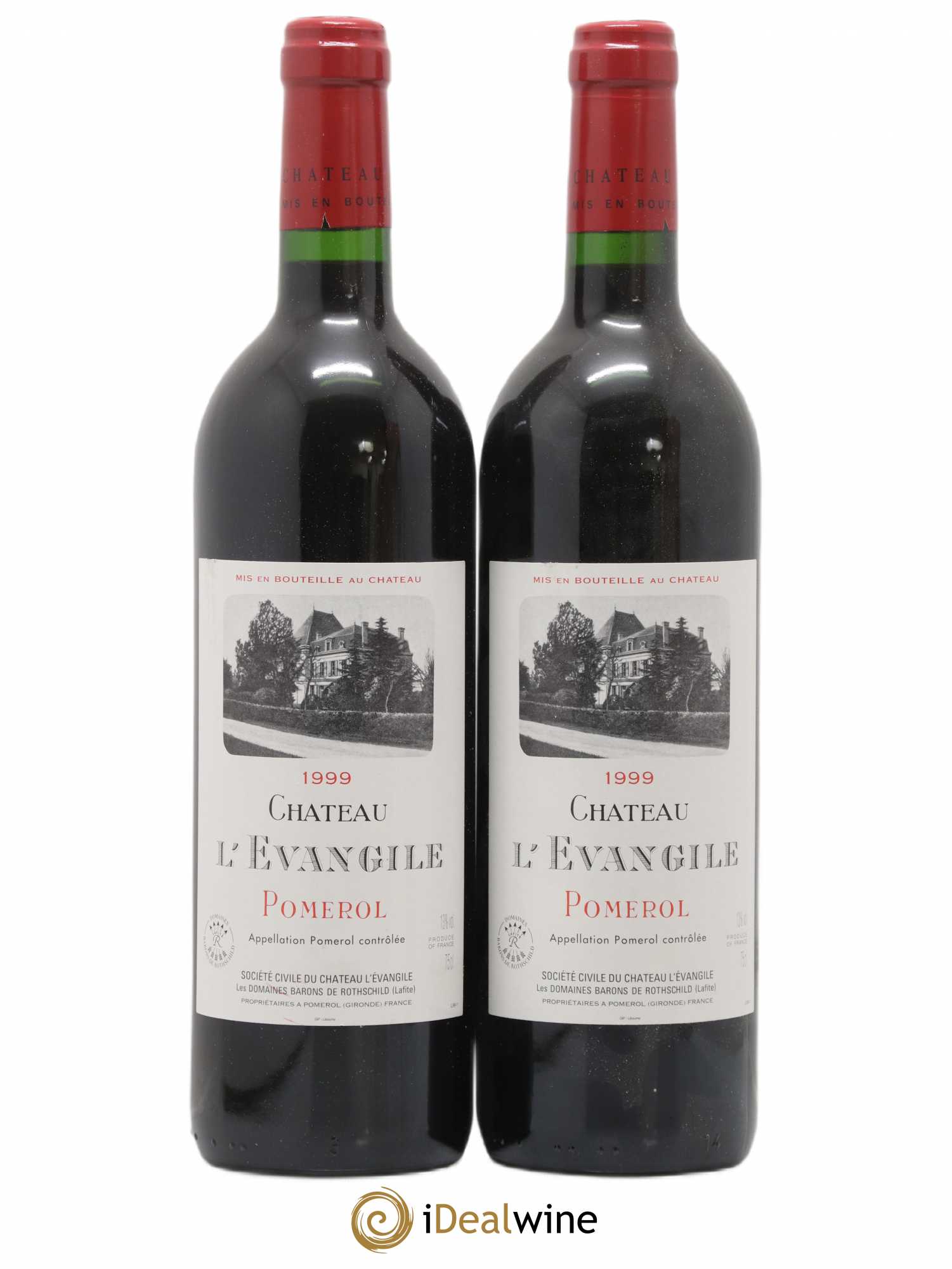 Château l' Évangile 1999 - Lot de 2 bouteilles - 0