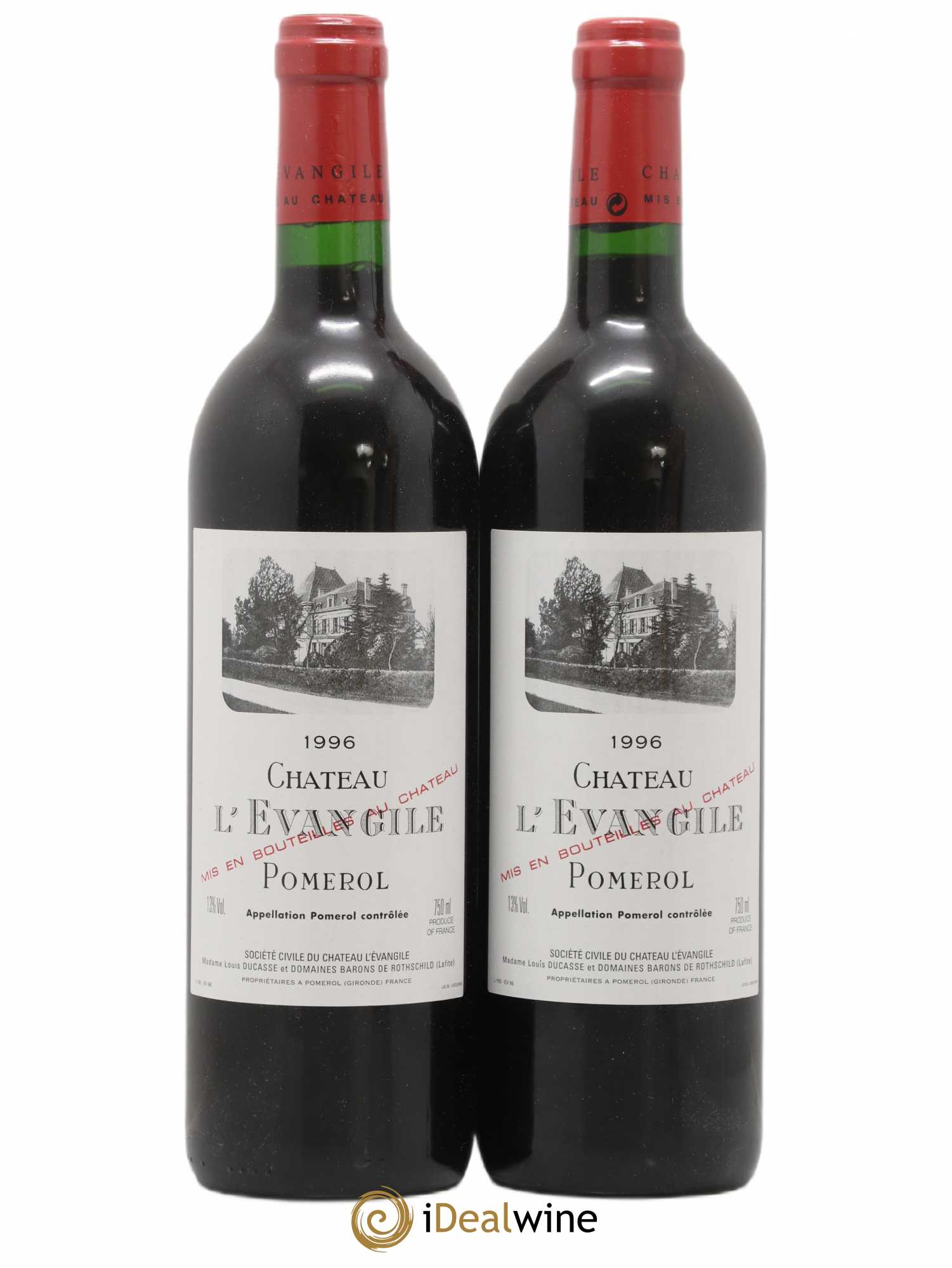 Château l' Évangile 1996 - Lot de 2 bouteilles - 0