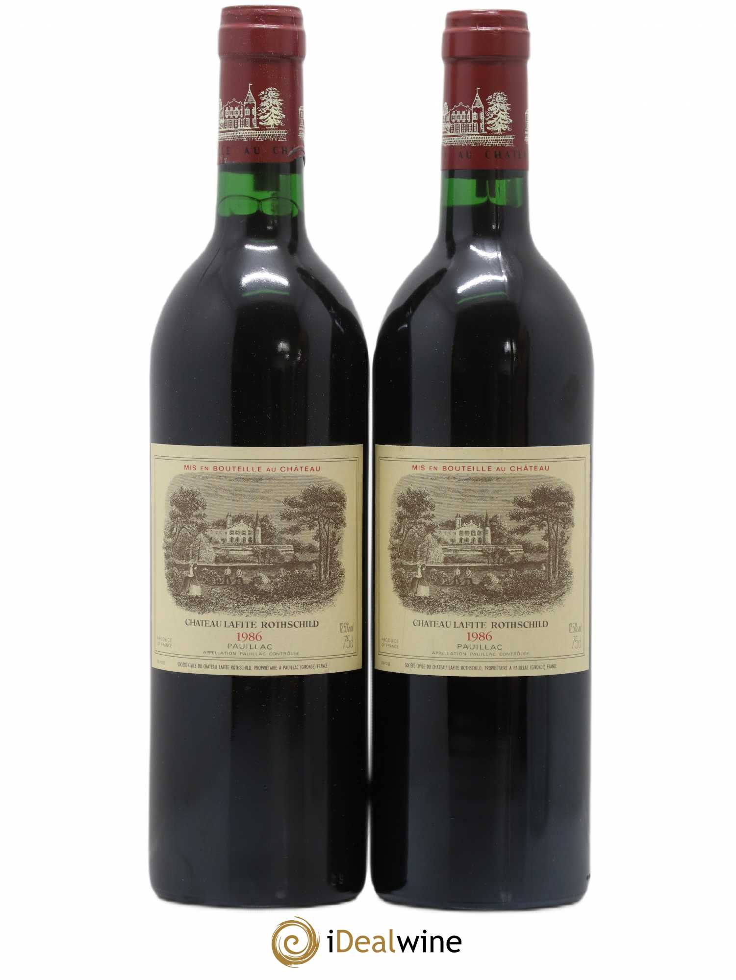 Château Lafite Rothschild 1er Grand Cru Classé 1986 - Lot de 2 bouteilles - 0