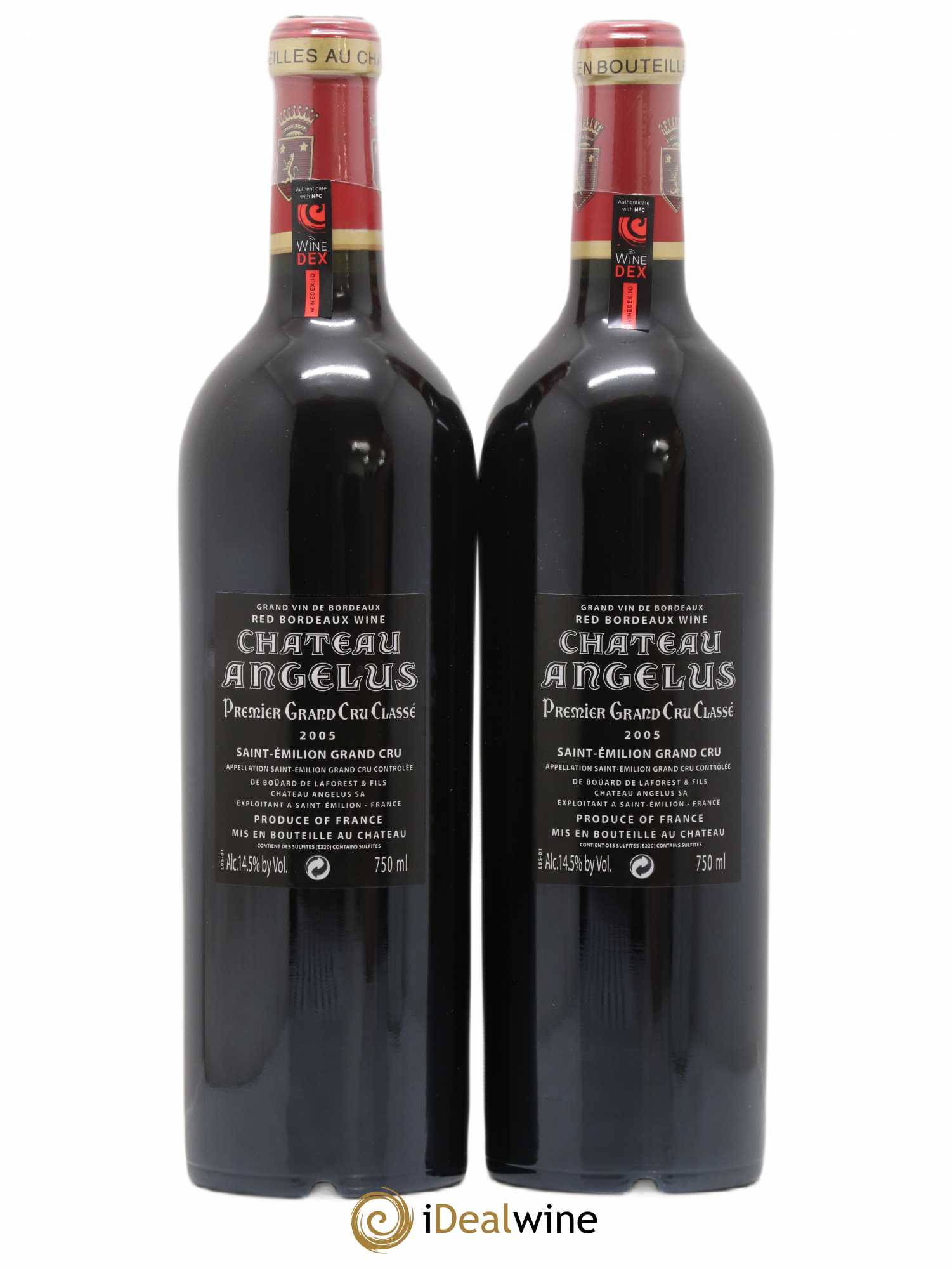 Château Angélus 1er Grand Cru Classé A 2005 - Lot de 2 bouteilles - 1