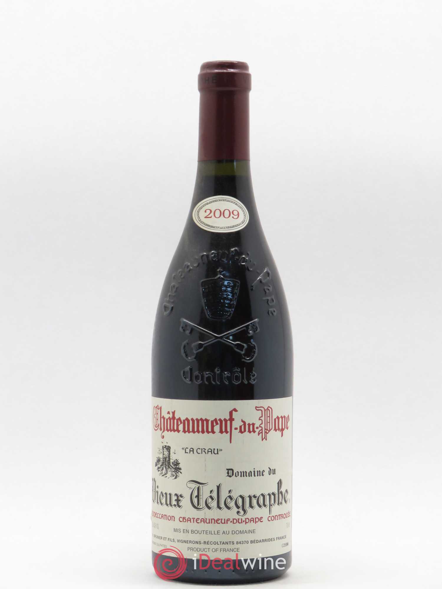 Châteauneuf-du-Pape Vieux Télégraphe (Domaine du) Vignobles Brunier 2009 - Lot de 1 bouteille - 0