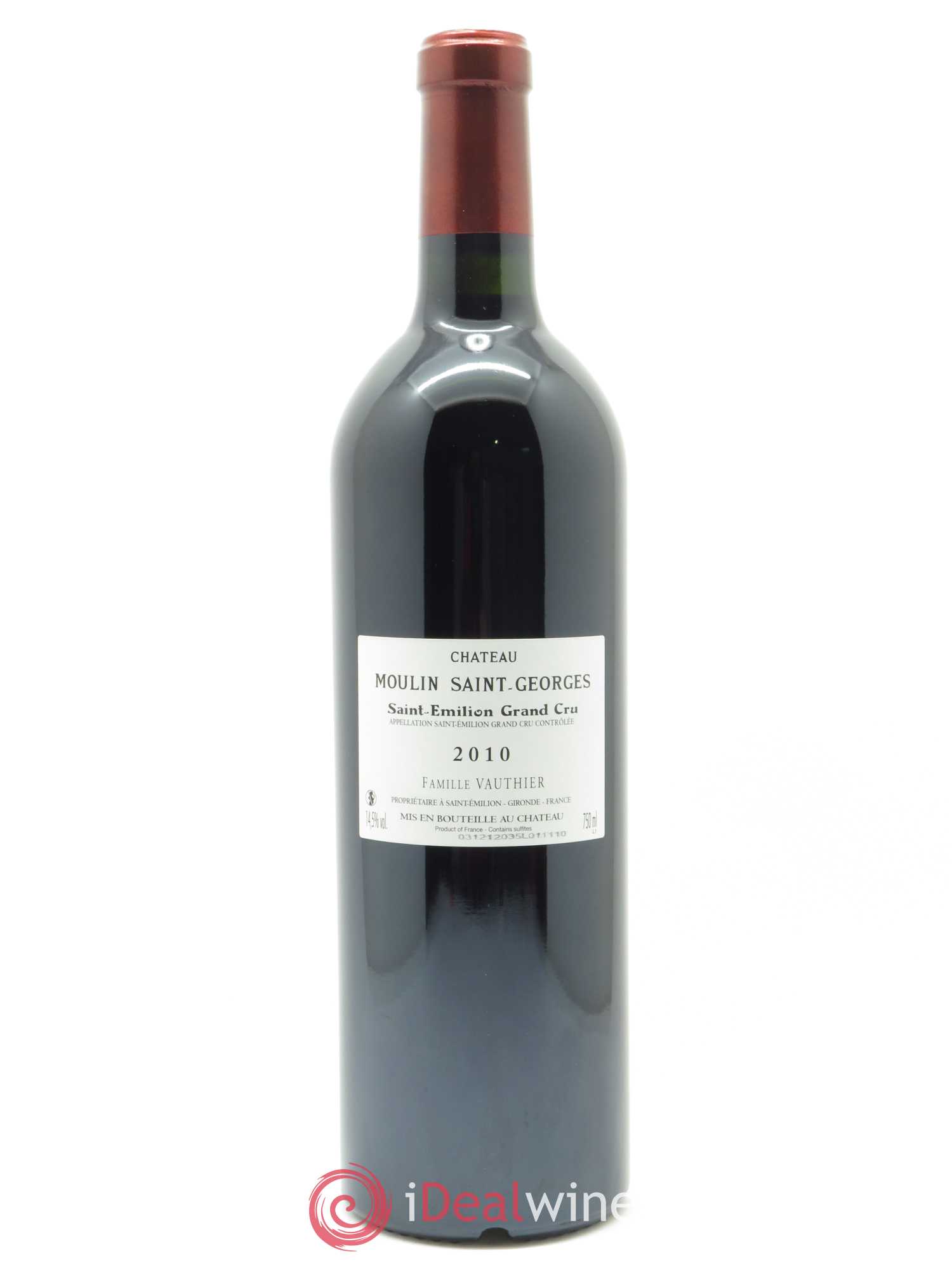 Château Moulin Saint Georges 2010 - Lot de 1 bouteille - 1