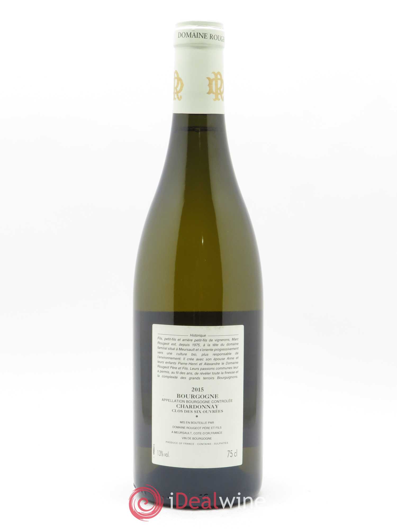 Bourgogne Clos des six ouvrées Rougeot Père et Fils 2015 - Lot de 1 bouteille - 1