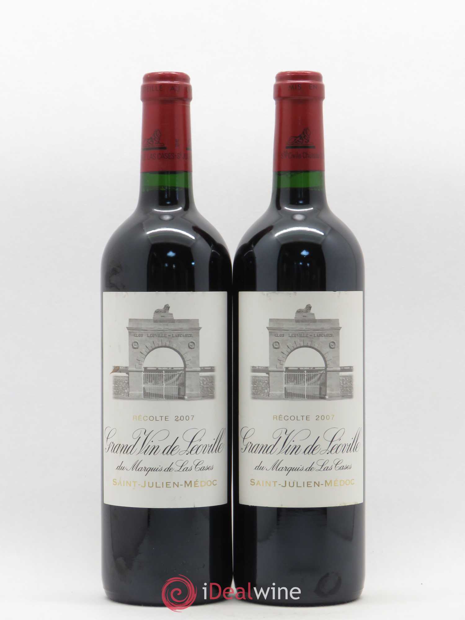 Château Léoville Las Cases 2ème Grand Cru Classé 2007 - Lot de 2 bouteilles - 0