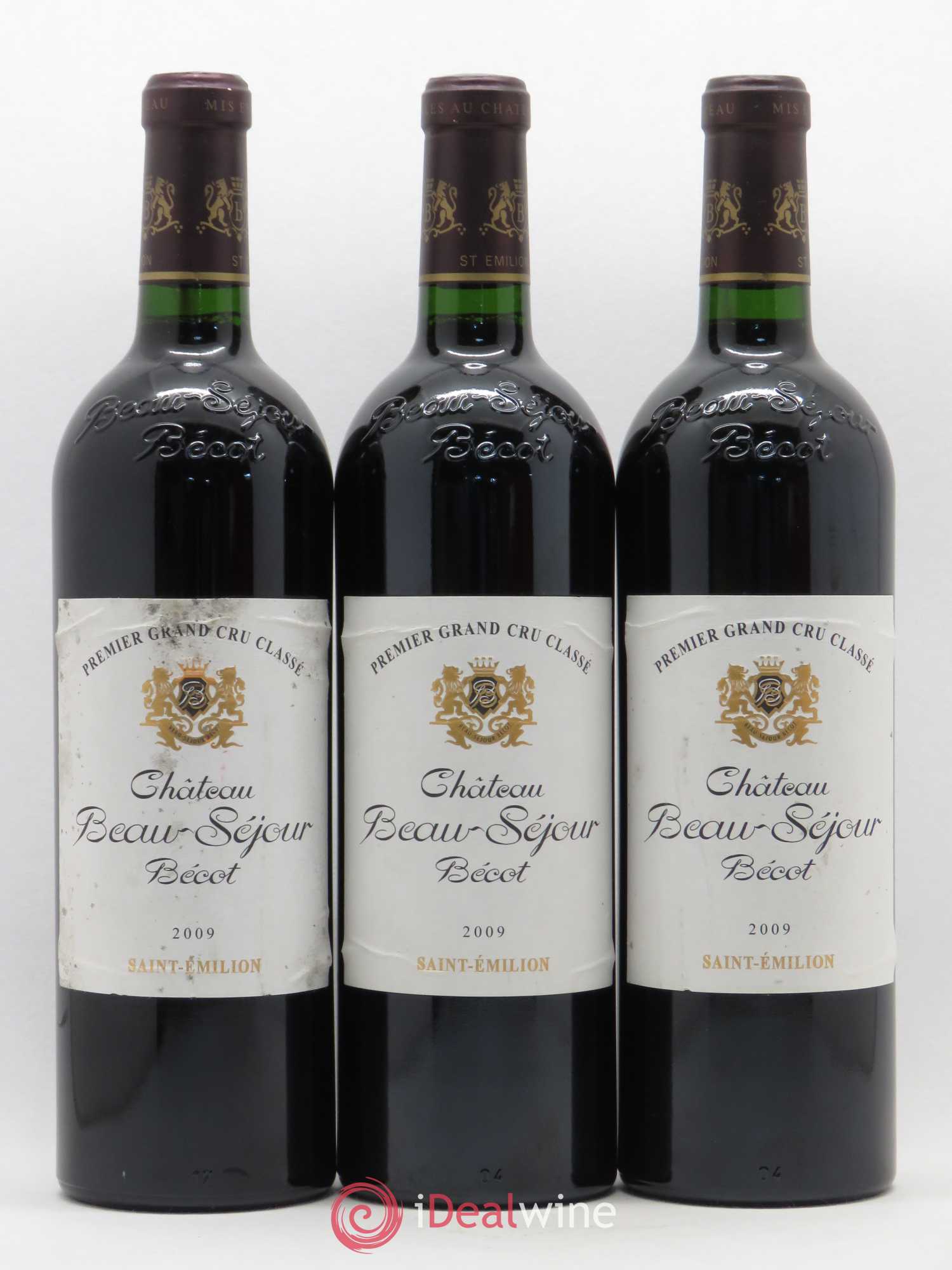 Château Beau-Séjour Bécot 1er Grand Cru Classé B 2009 - Lot de 3 bouteilles - 0