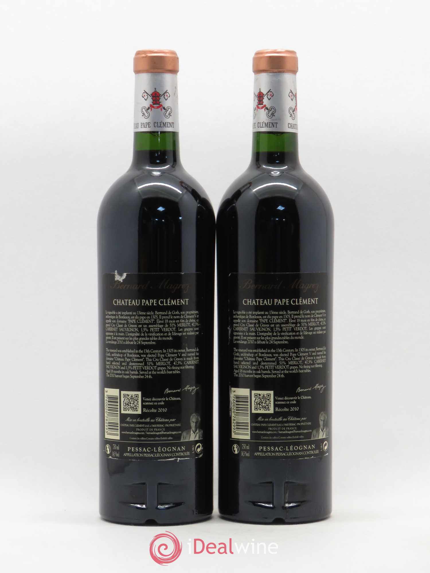 Château Pape Clément Cru Classé de Graves 2010 - Lot de 2 bouteilles - 1