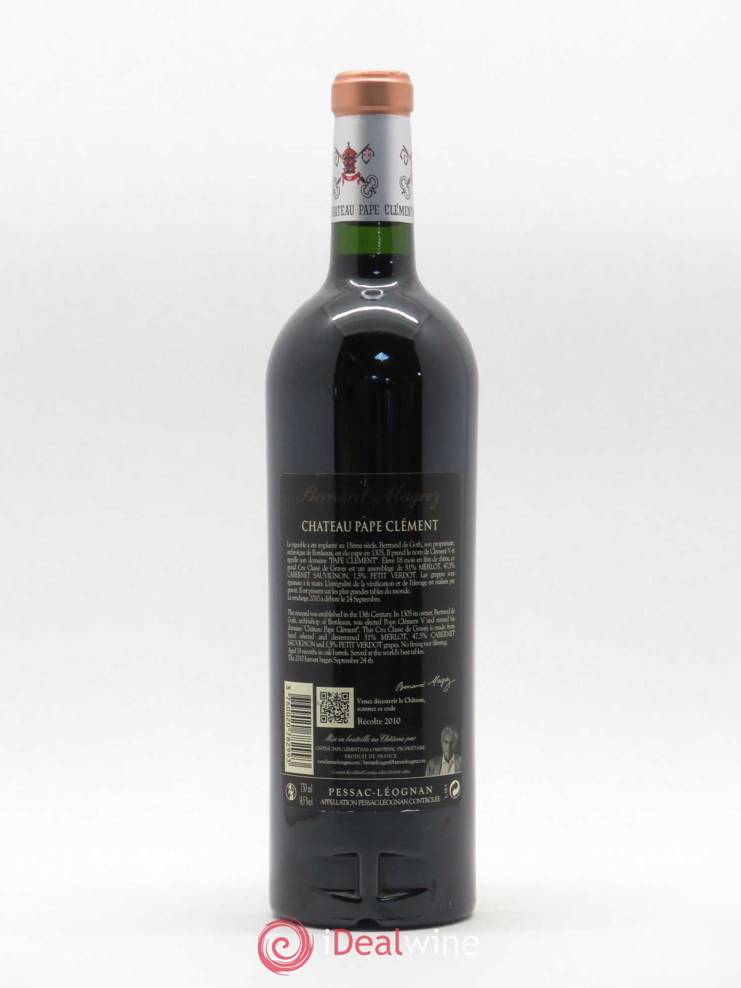 Château Pape Clément Cru Classé de Graves 2010 - Lot de 1 bouteille - 1
