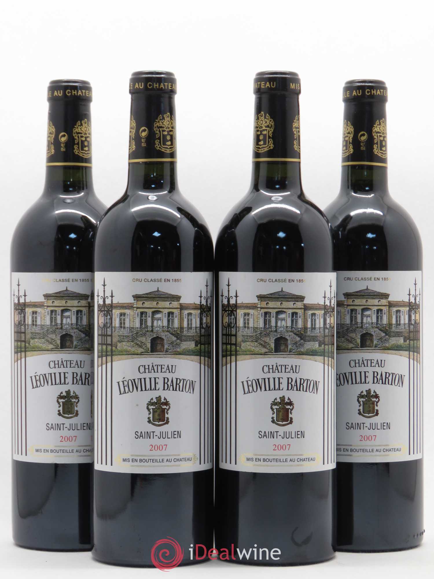 Château Léoville Barton 2ème Grand Cru Classé 2007 - Lot de 4 bouteilles - 0